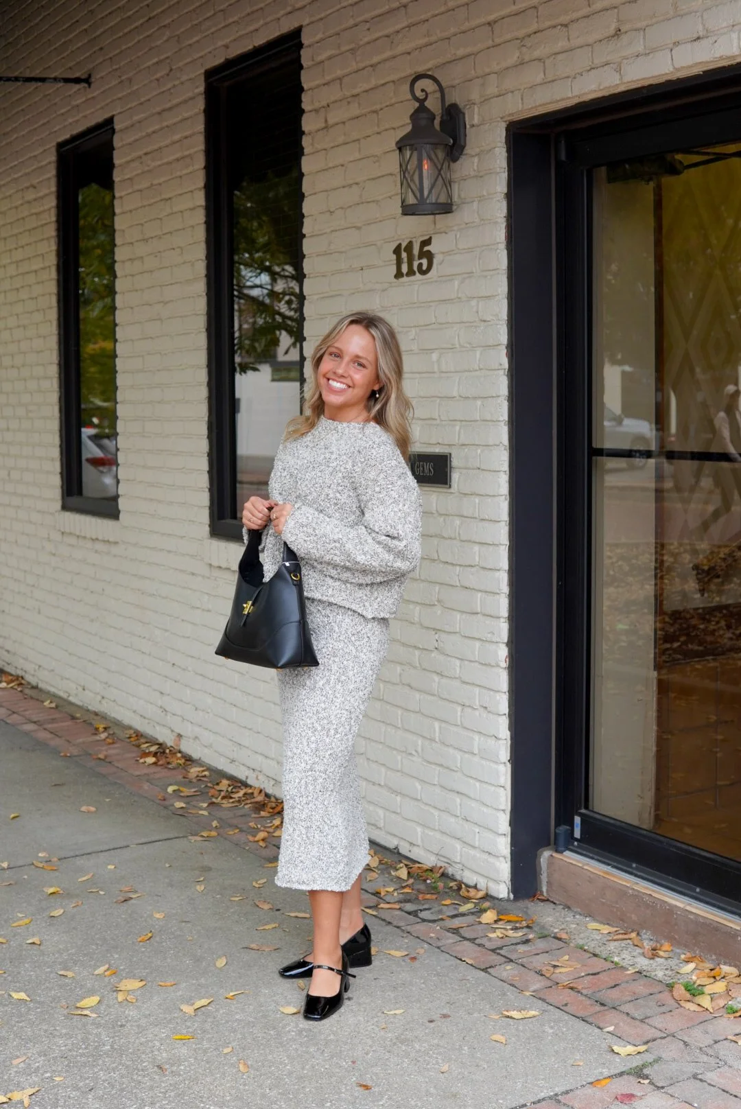 Nally Block Heel Mary Jane Pump Black Patent