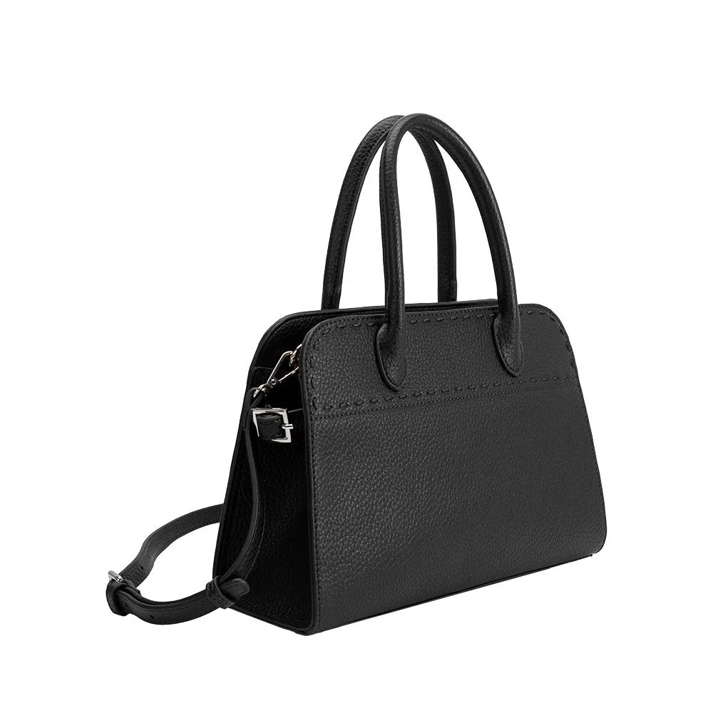 Marlo Vegan Top Handle Crossbody Bag Black