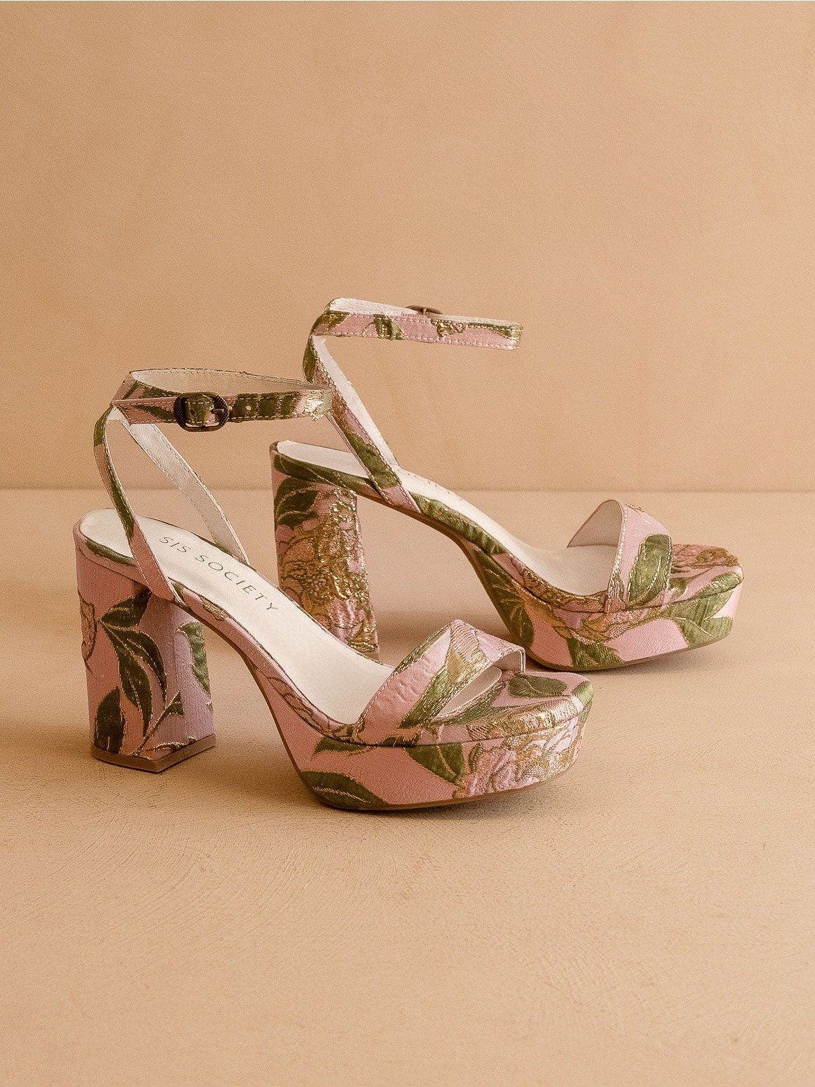 The Olympia Platform Heel Rose Garden