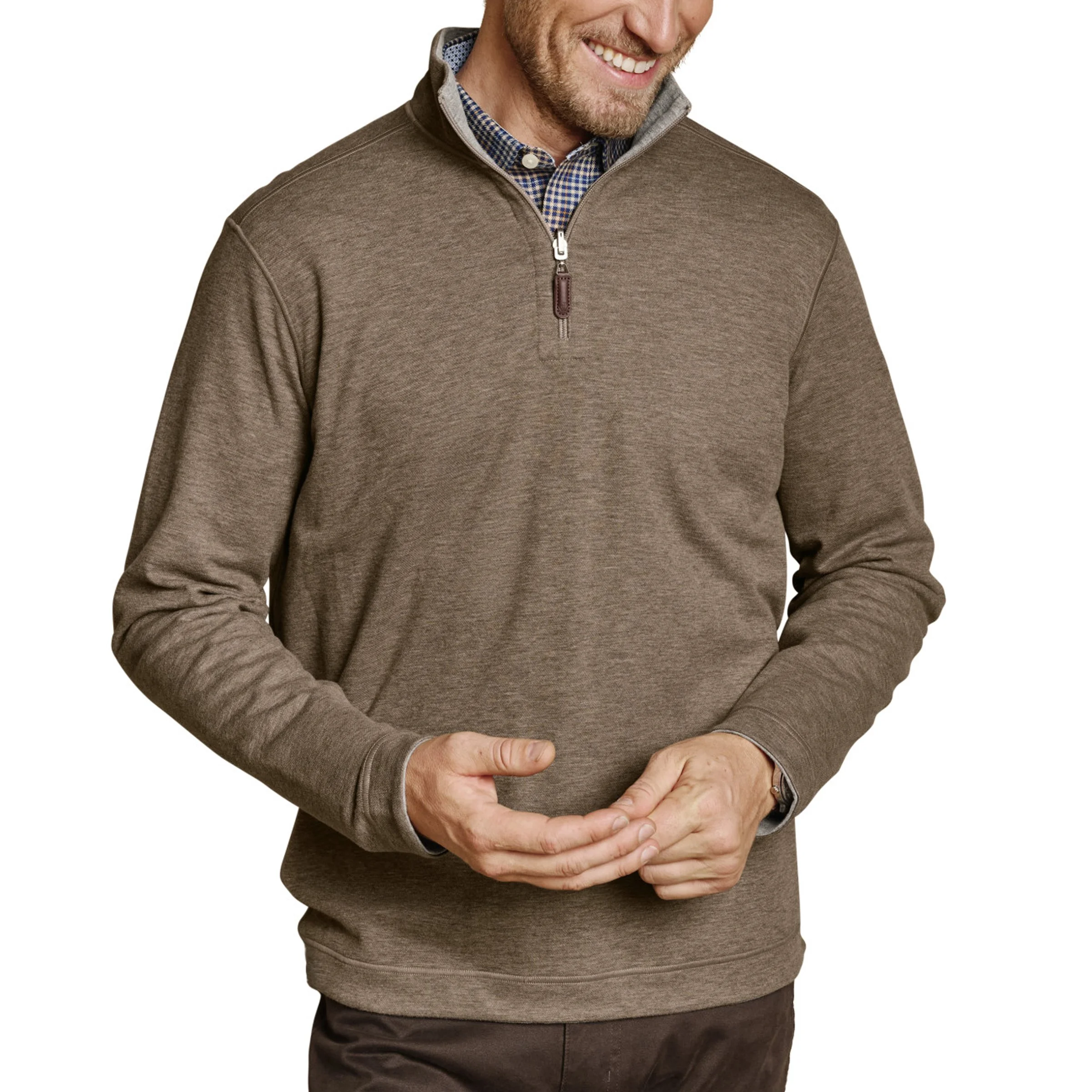 Johnston & Murphy Icon Reversible Vest Oatmeal/Light Gray