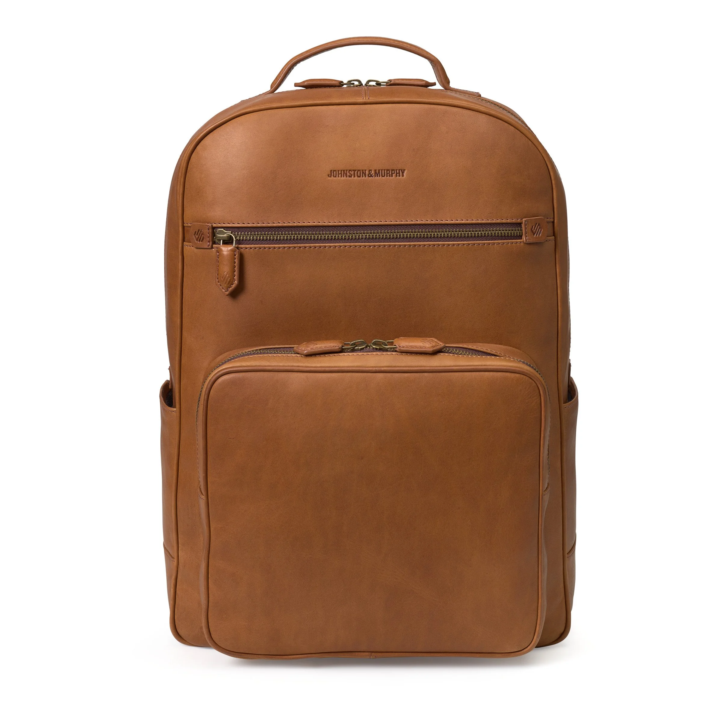 J&M Rhodes Backpack Tan Full Grain Leather