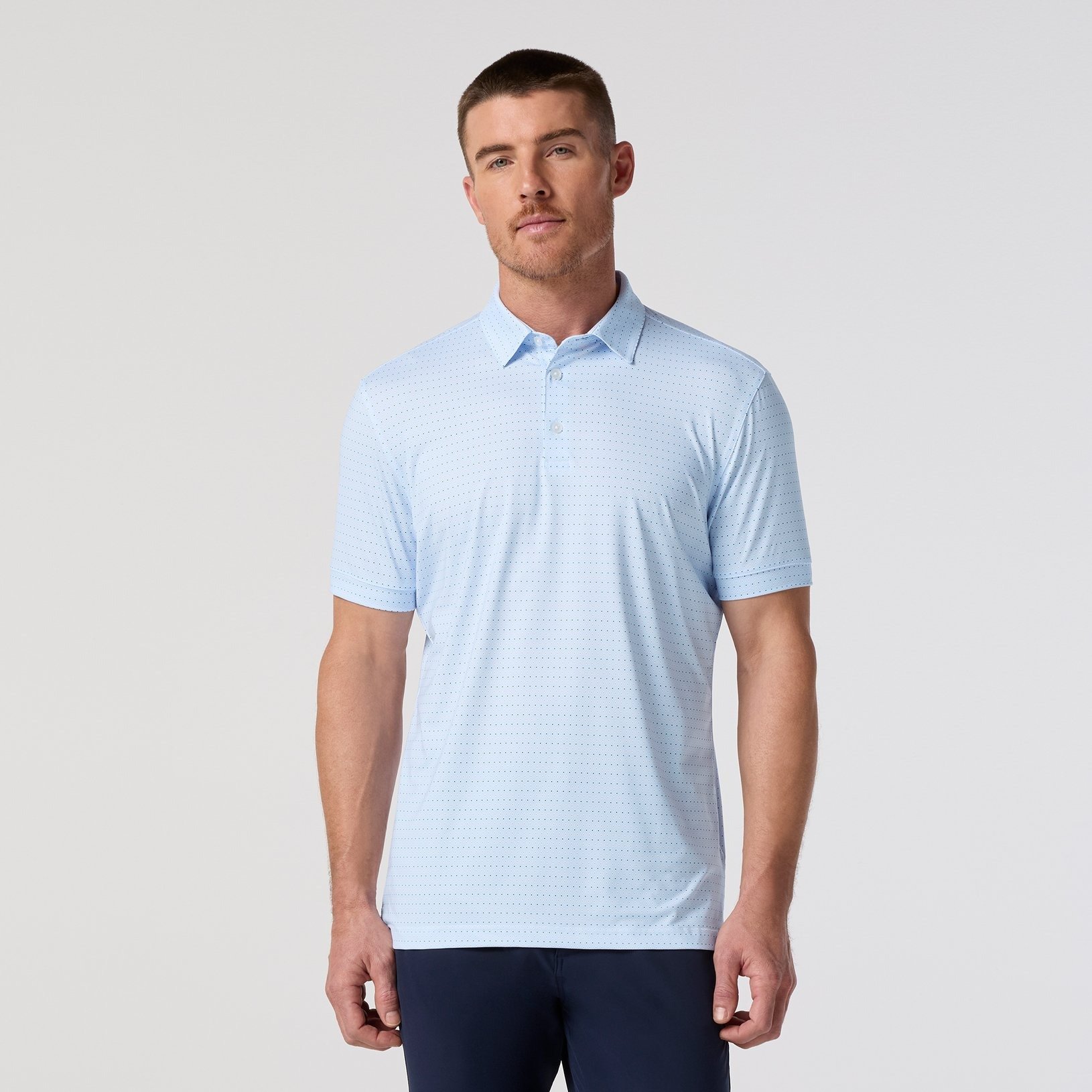 M+M Versa SS Polo Provence Diamond Sunburst