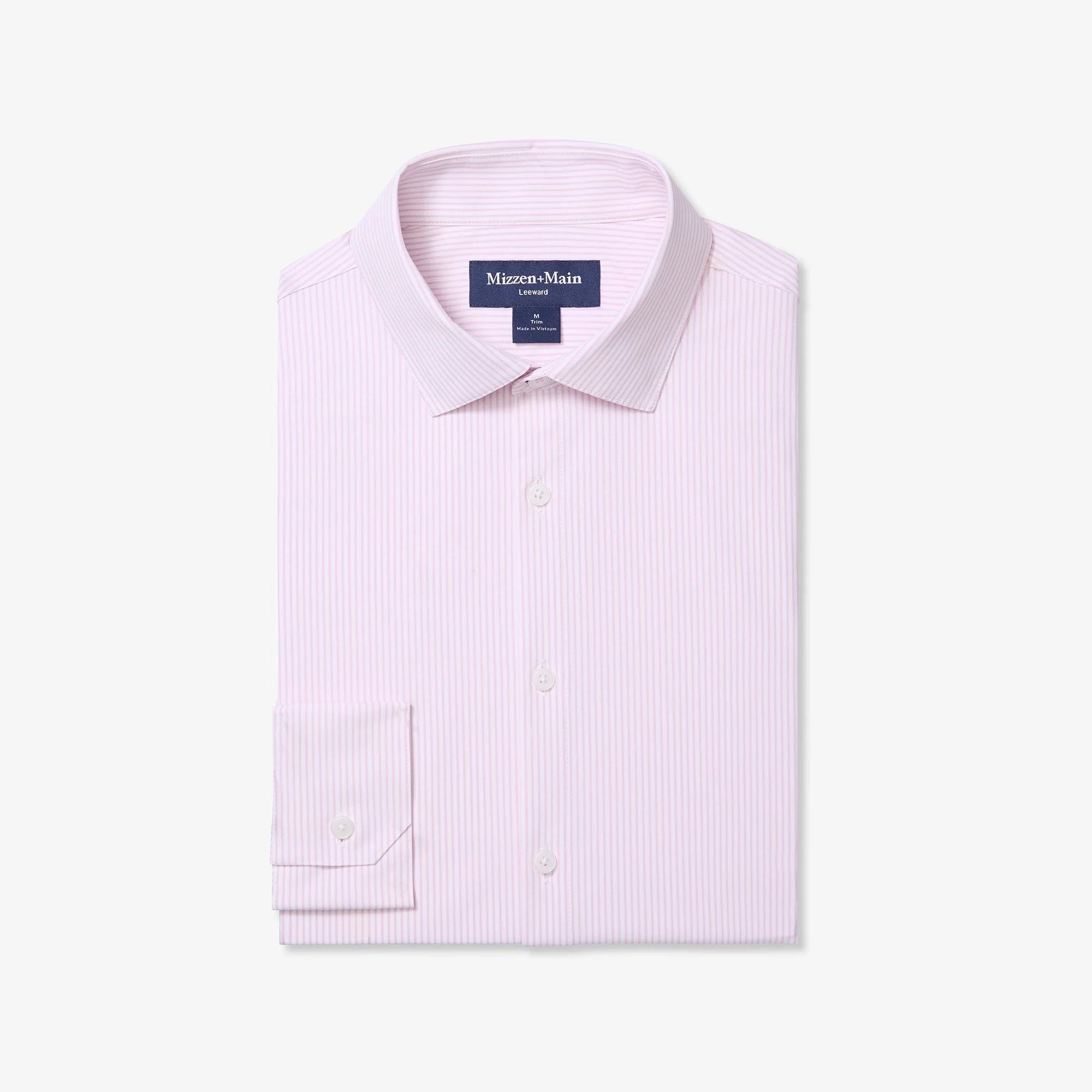 Mizzen and Main - Leeward Dress Shirt - Pink Salt Banker Stripe - 1.jpg