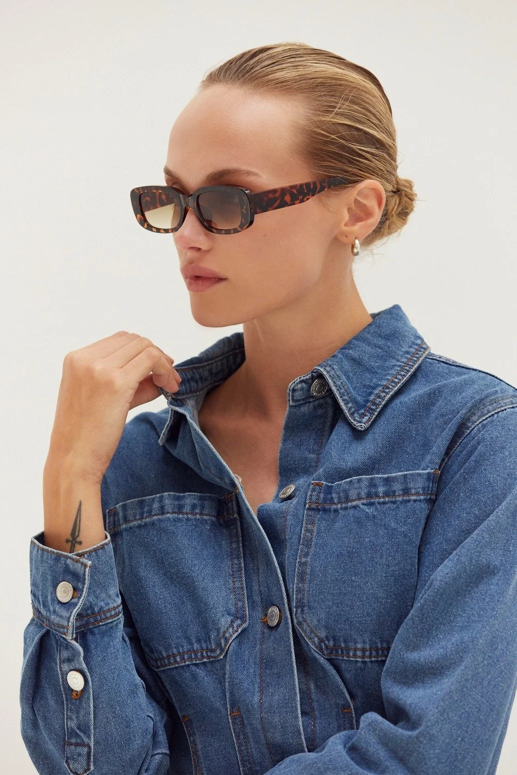 Zae Corset Mini Dress Denim