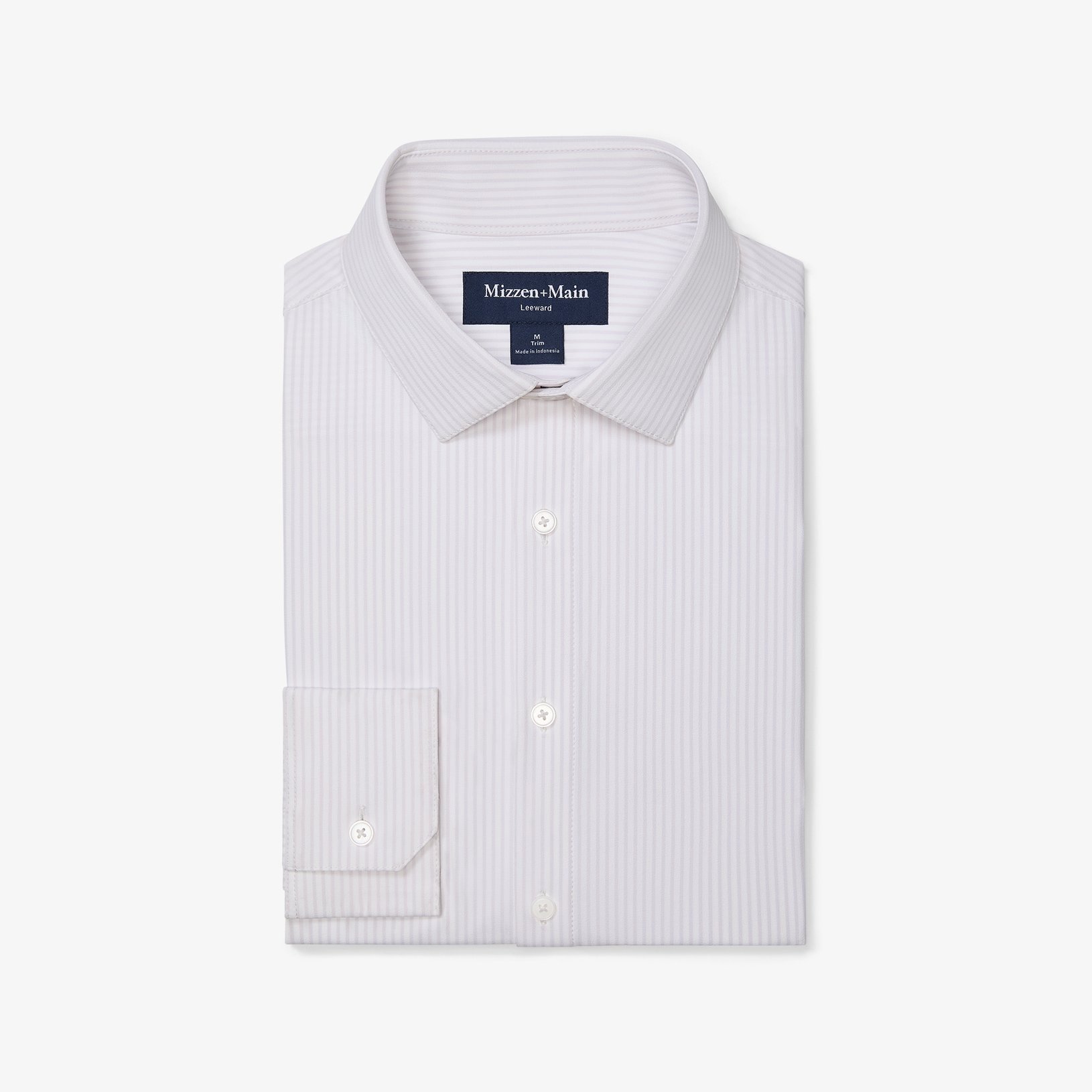 M+M Leeward Dress Shirt Orchid Collin Stripe