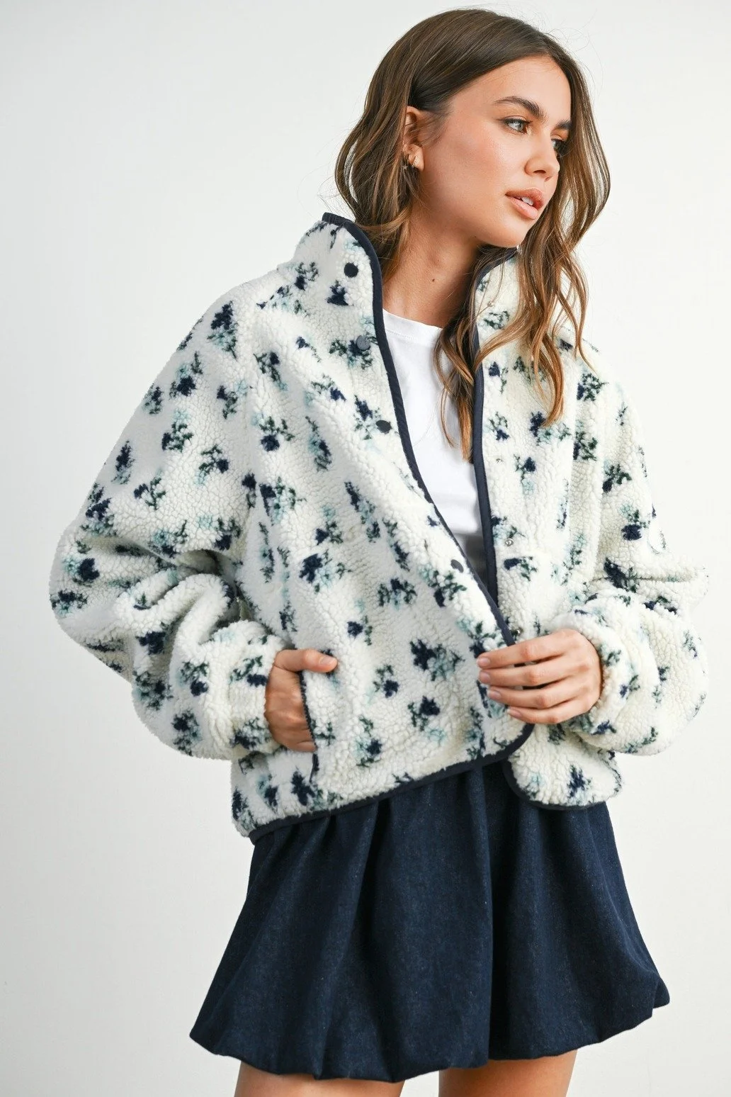 Denim Bubble Skirt Indigo