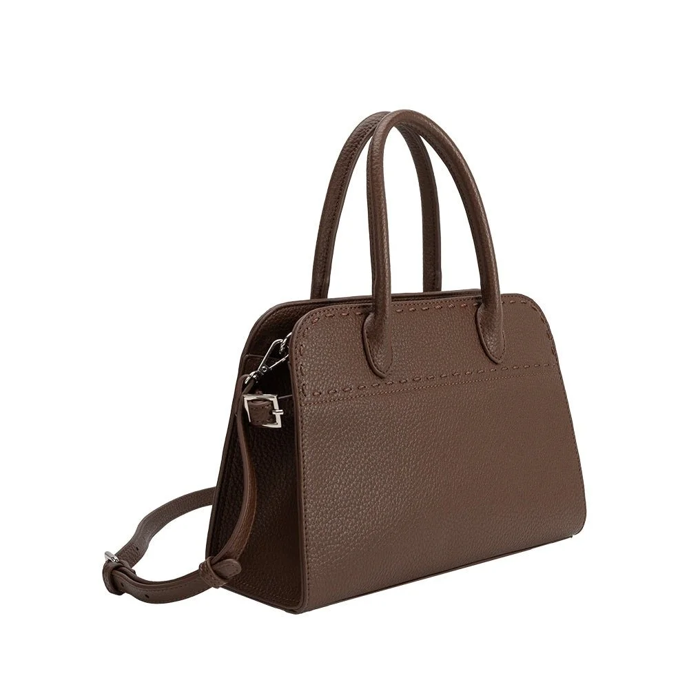 Marlo Vegan Top Handle Crossbody Bag Espresso
