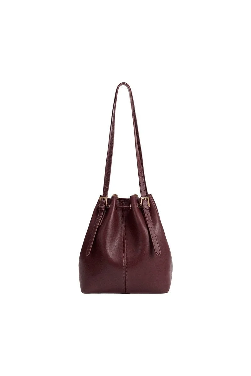 Sally Vegan Bucket Bag Plum