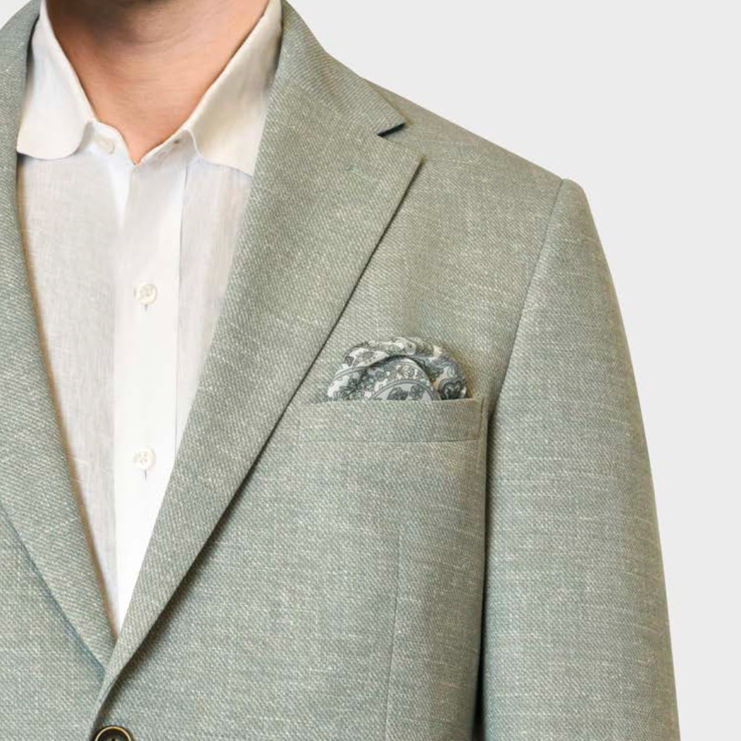Knit Notch Lapel Sport Coat Dusty Sage