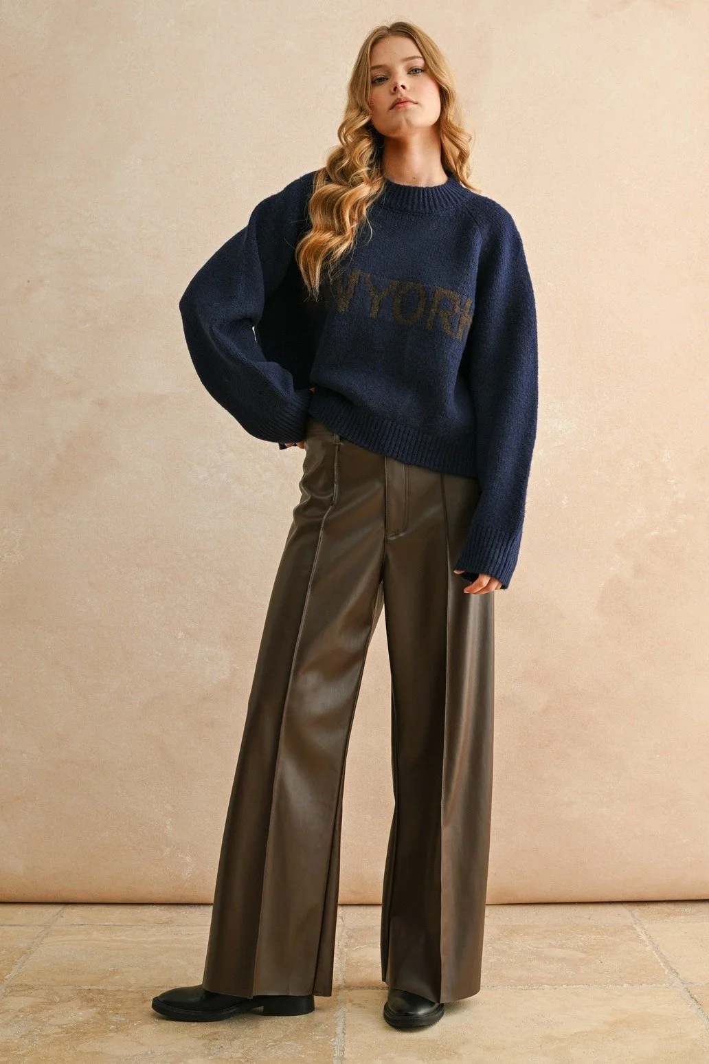 New York Knit Sweater Navy