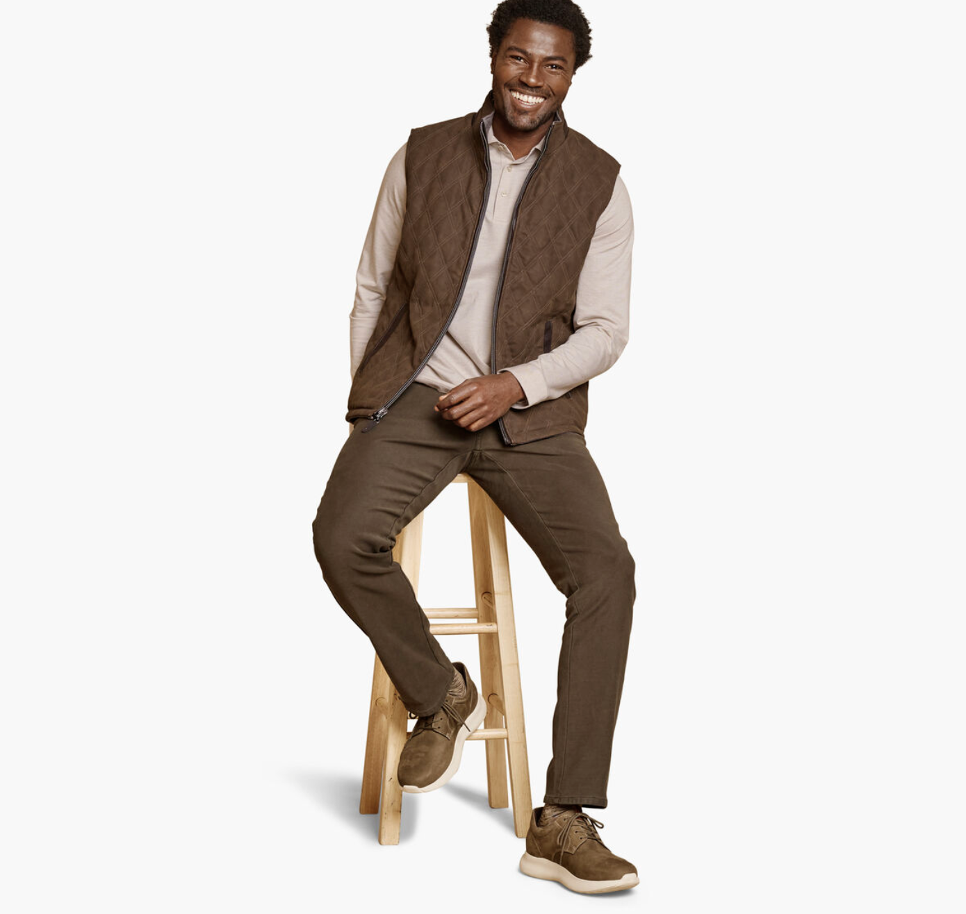 Johnston & Murphy Upton Reversible Vest Light Brown/Brown Plaid
