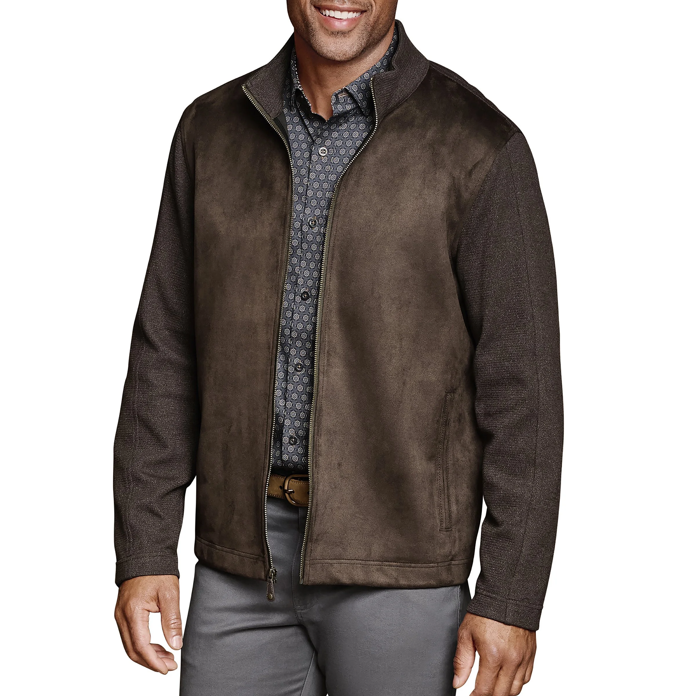 J&M Printed Cotton Shirt Brown Atrium