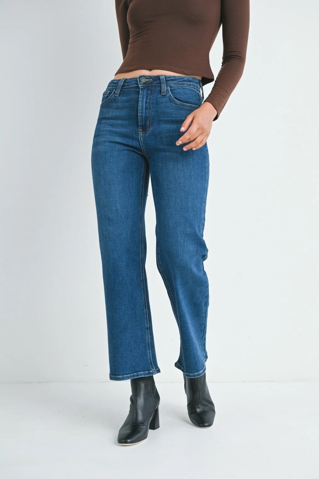 The Classic High Rise Wide Leg Dark Wash
