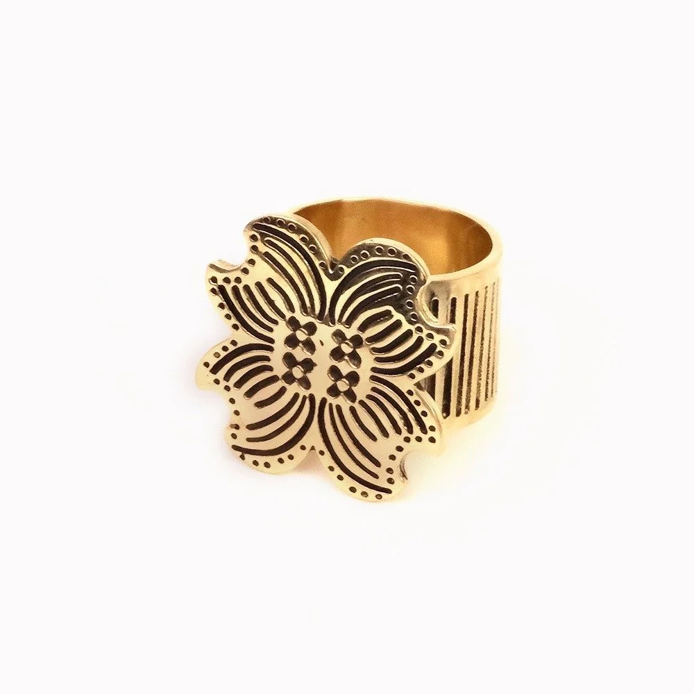 Amy Brass Bandana Slide Ring