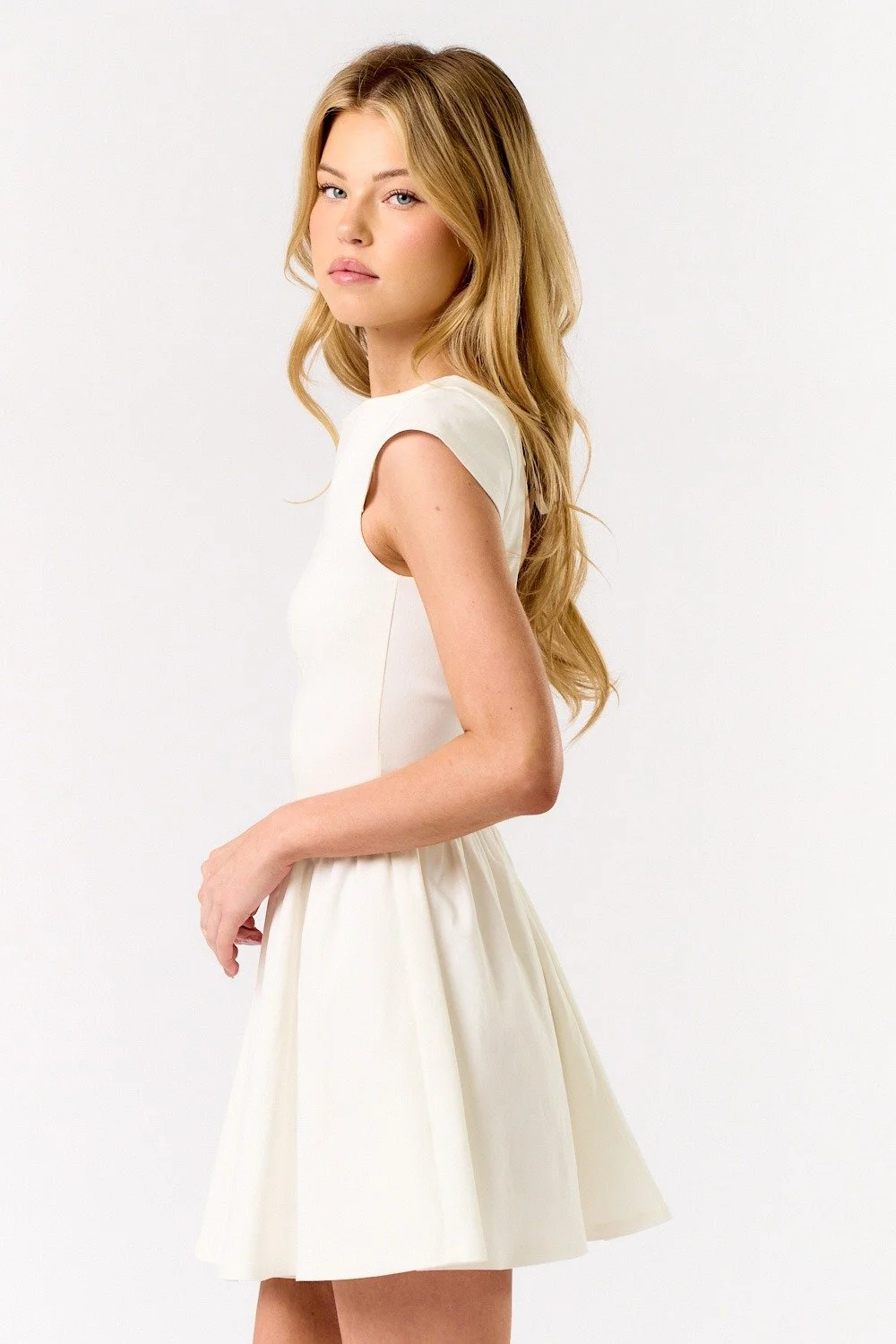 strapless open back dress Backless Short Beaded Low V-Neck Party Dress -PromGirl Platinum / 8 main image 0