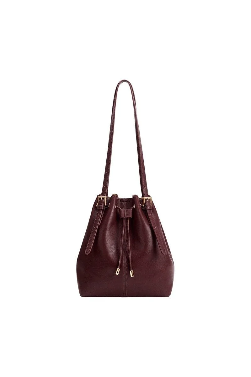 Sally Vegan Bucket Bag Plum