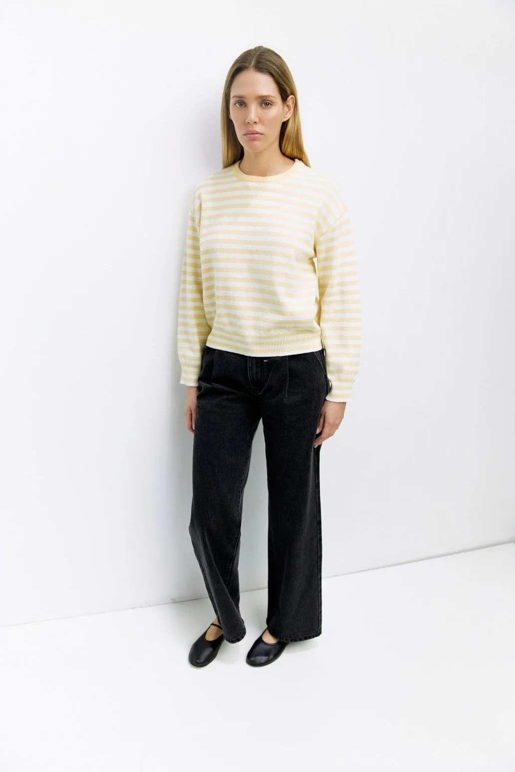 The Kinsley Sweater Yellow & Ivory Stripe