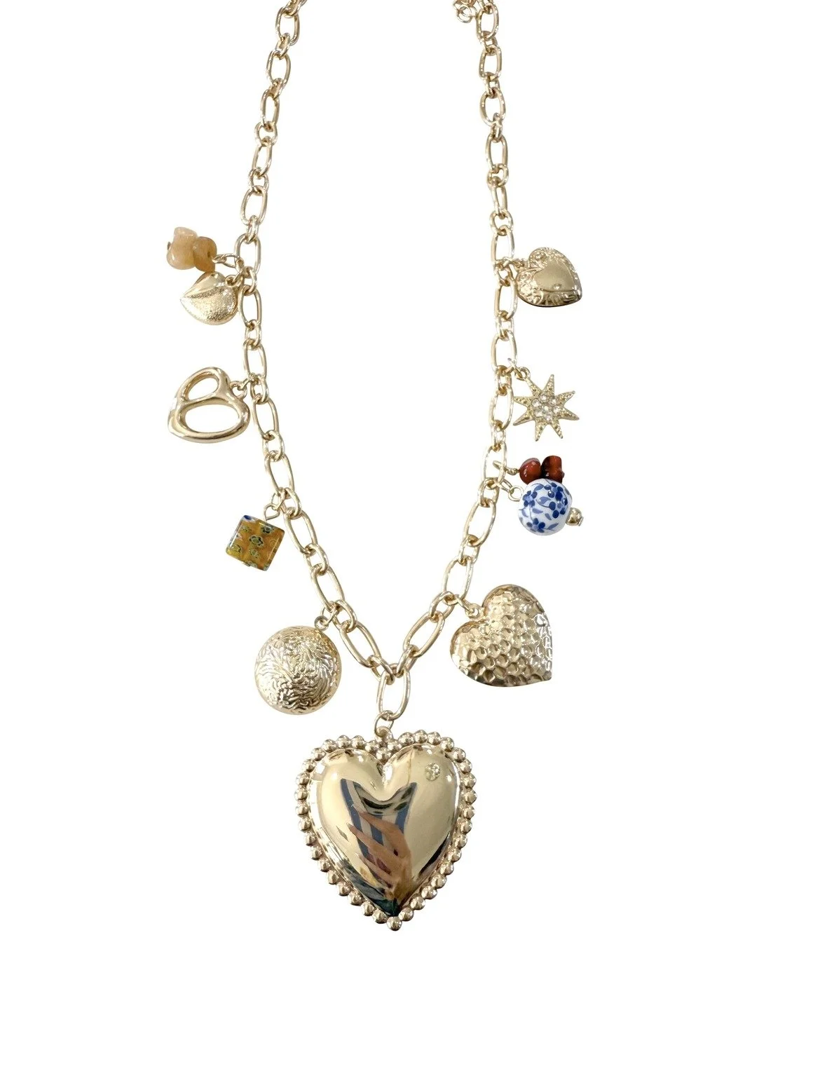 Matty Heart Charm Necklace