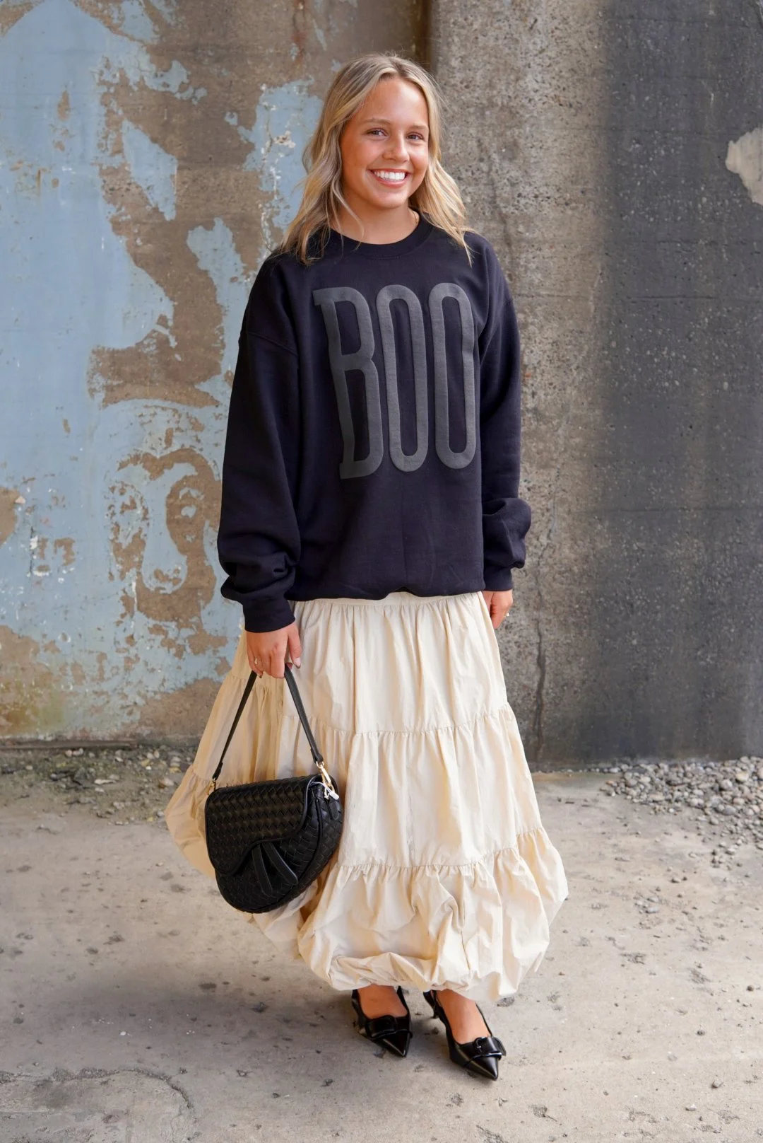 Boo Puff Halloween Sweatshirt