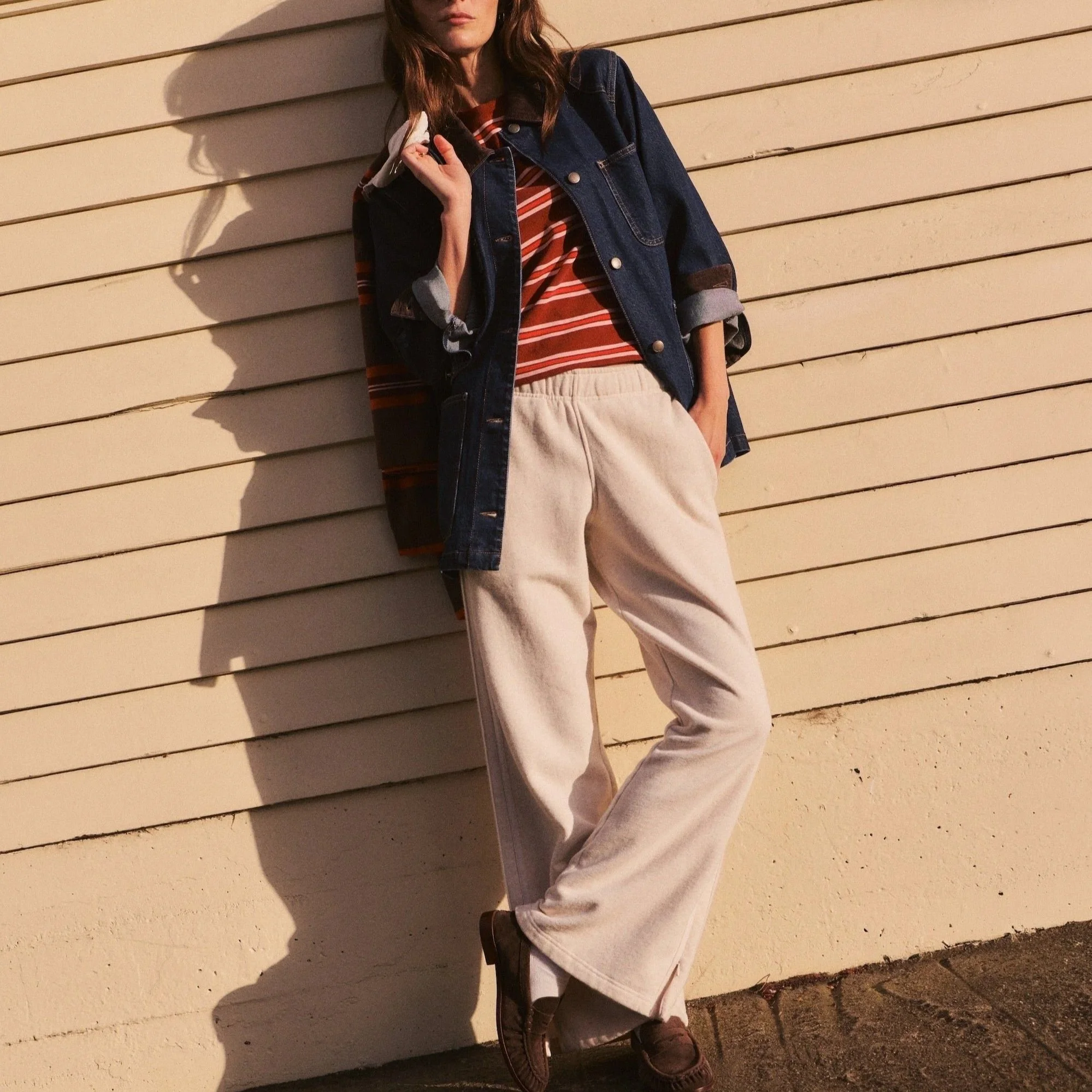 Marine Layer Cloud 9 Fleece Track Pant Oatmeal