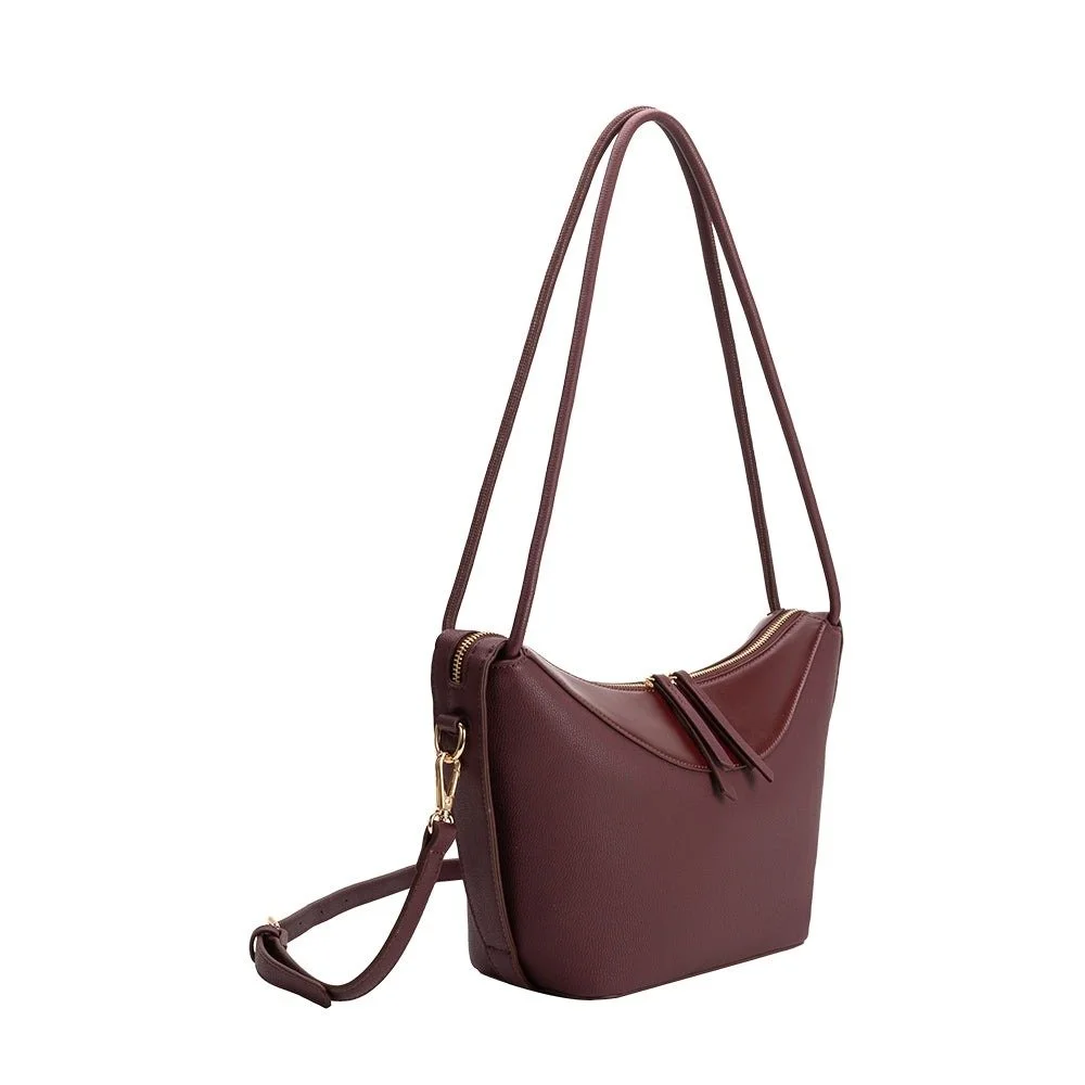 Wesley Vegan Shoulder Bag Plum