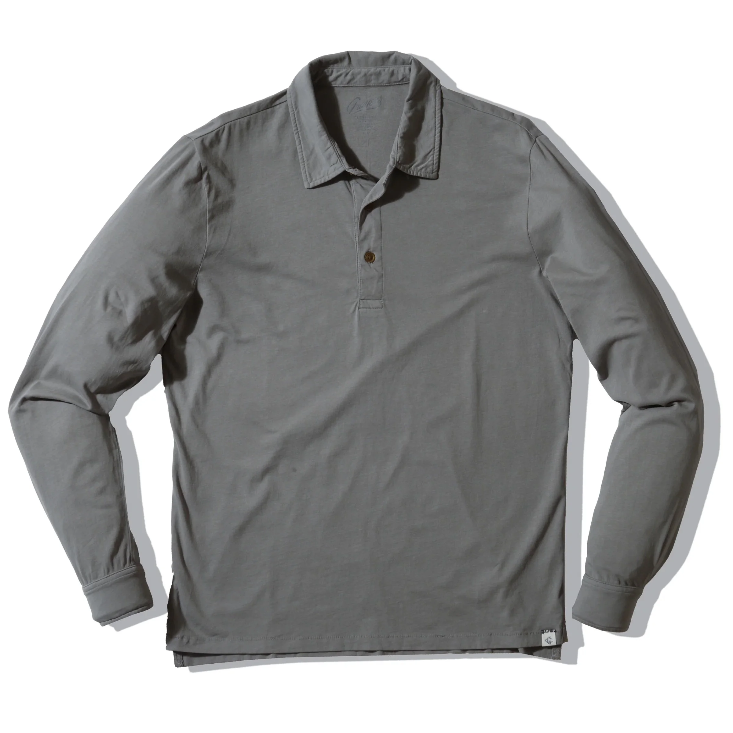 Grayers Pima Cotton Long Sleeve Polo Moon Mist