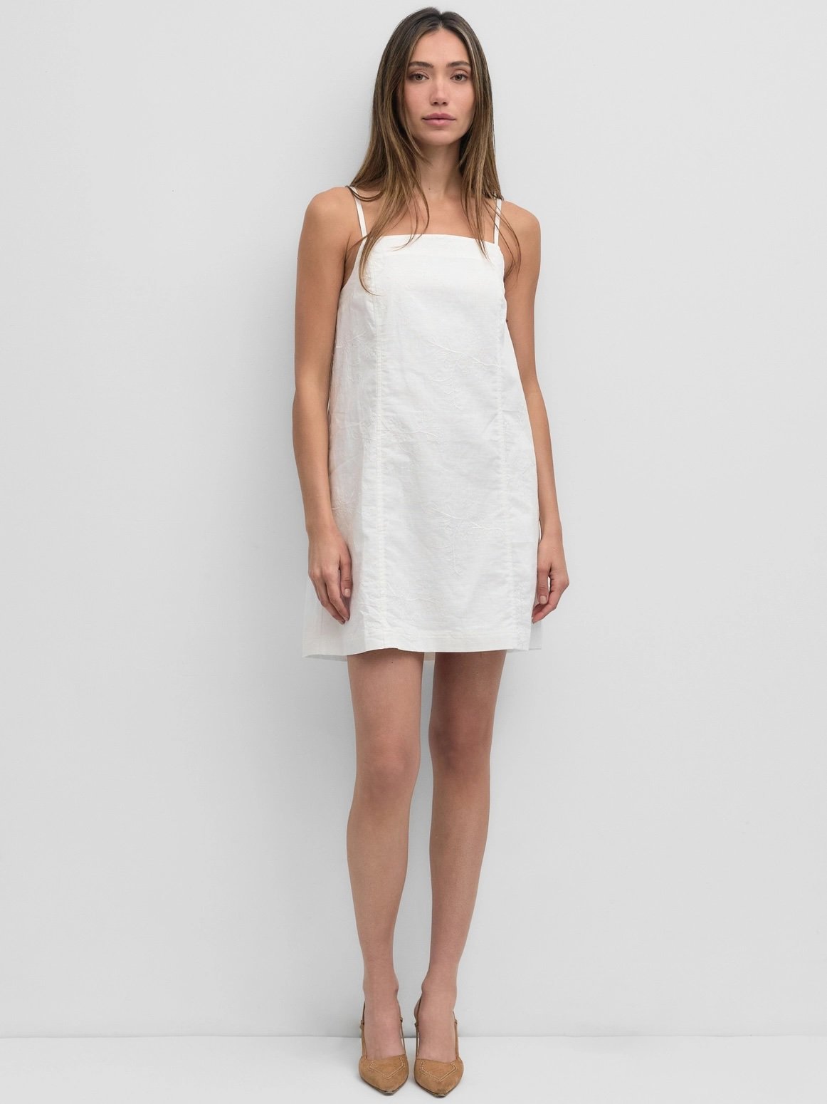 The Leighton Dress White Embroidered