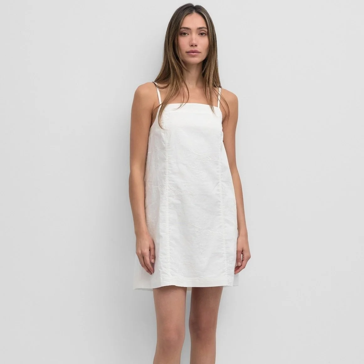 The Leighton Dress White Embroidered