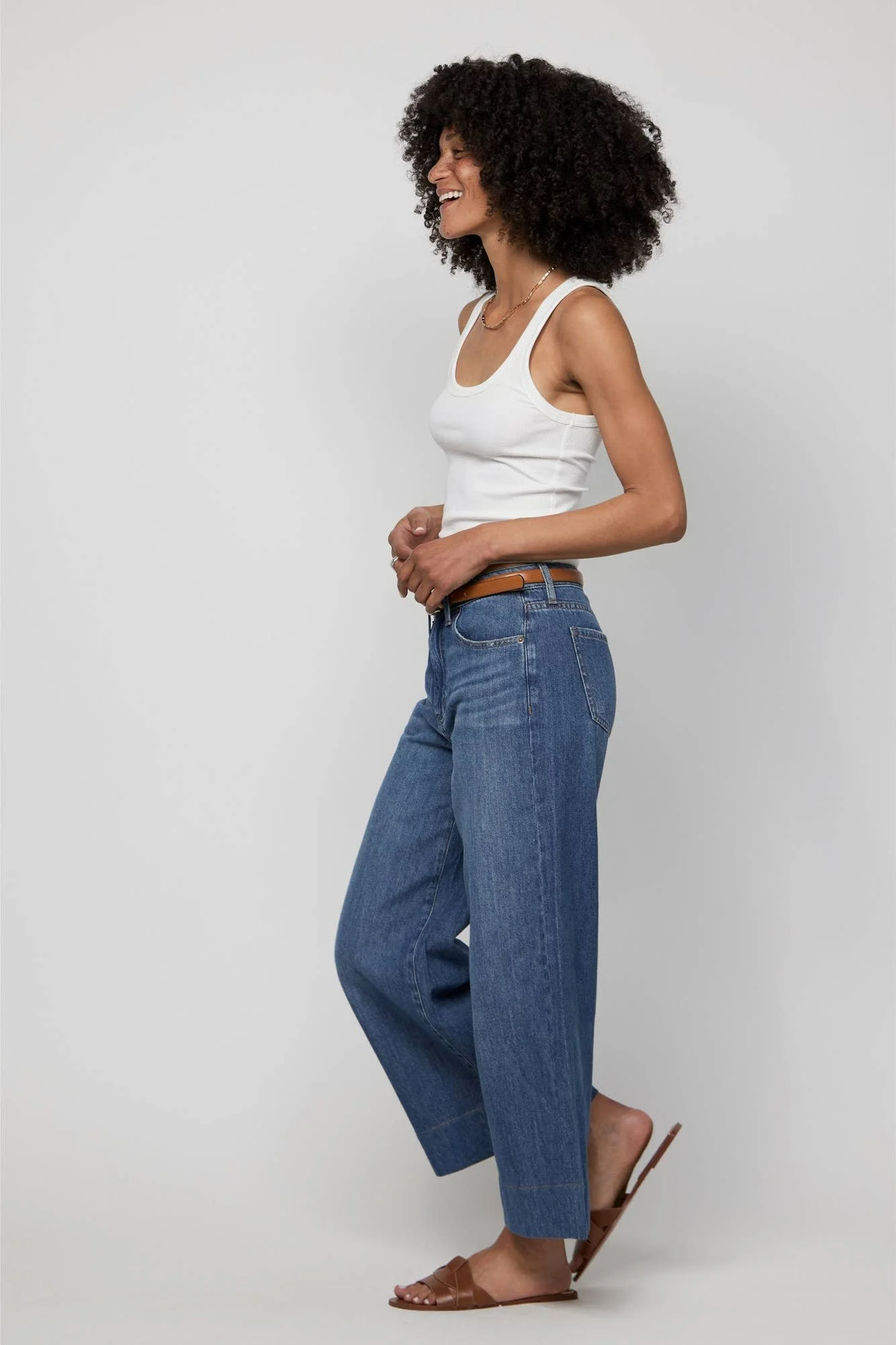 Dakota High Rise Cropped Wide Traditional Vintage Worn
