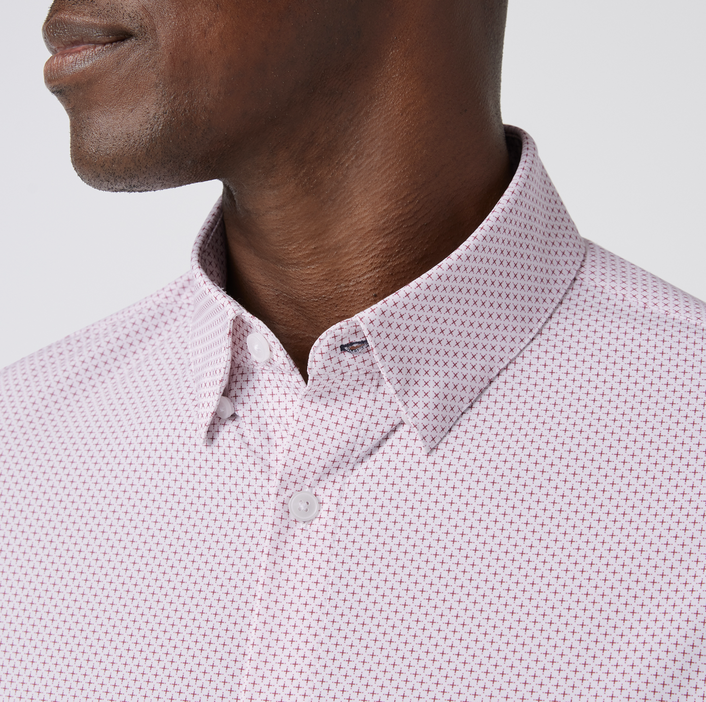 Mizzen + Main Leeward Dress Shirt Wine Plus Print