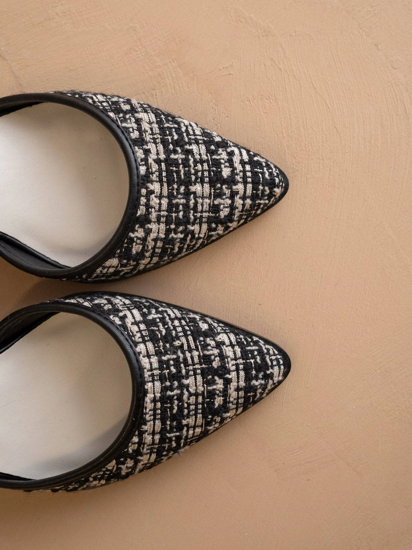 The Princess Pointed Toe Heel Black Tweed
