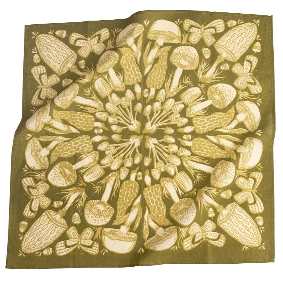 22" Mushrooms Bandana No. 016