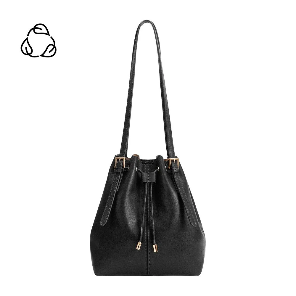 Sally Vegan Bucket Bag Black