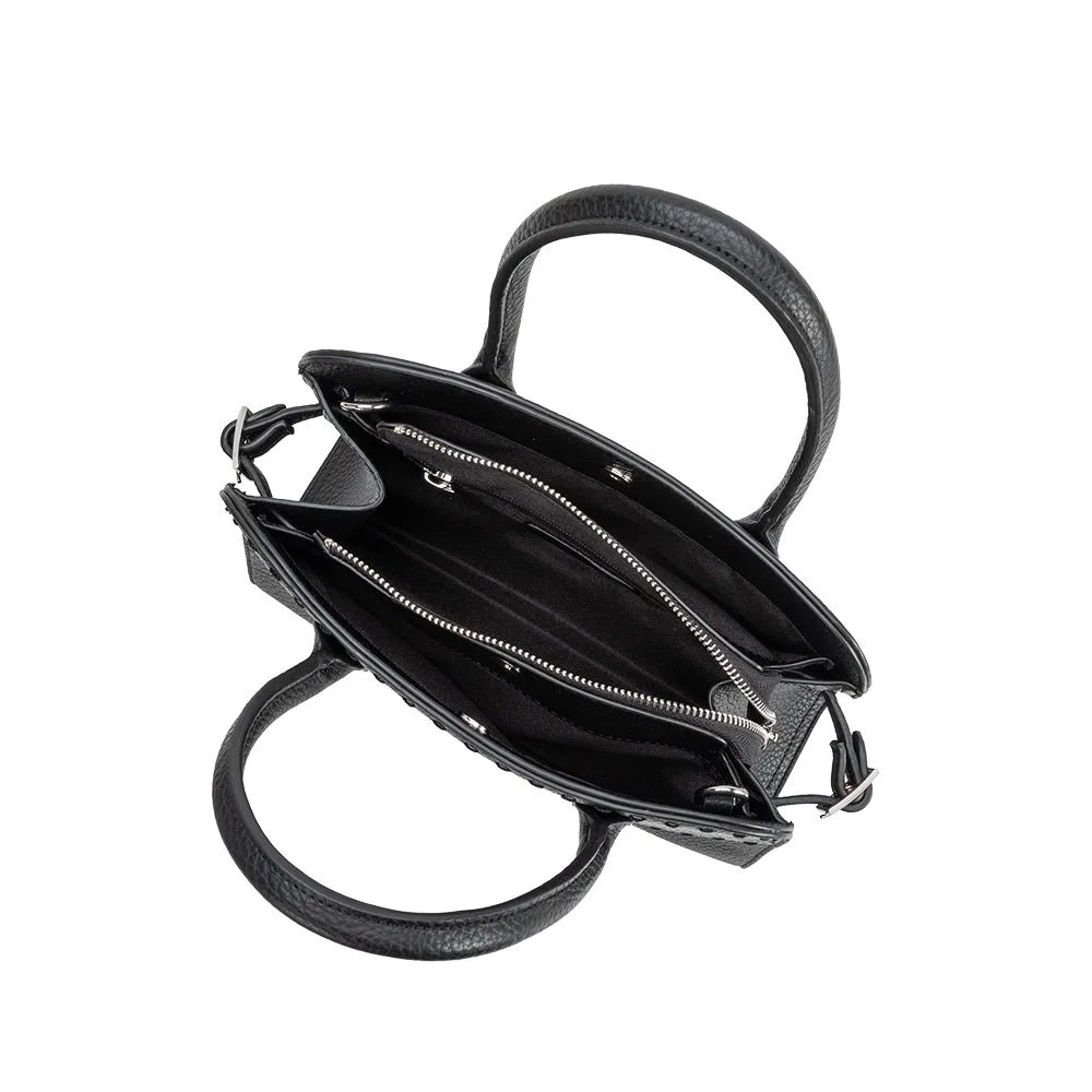 Marlo Vegan Top Handle Crossbody Bag Black