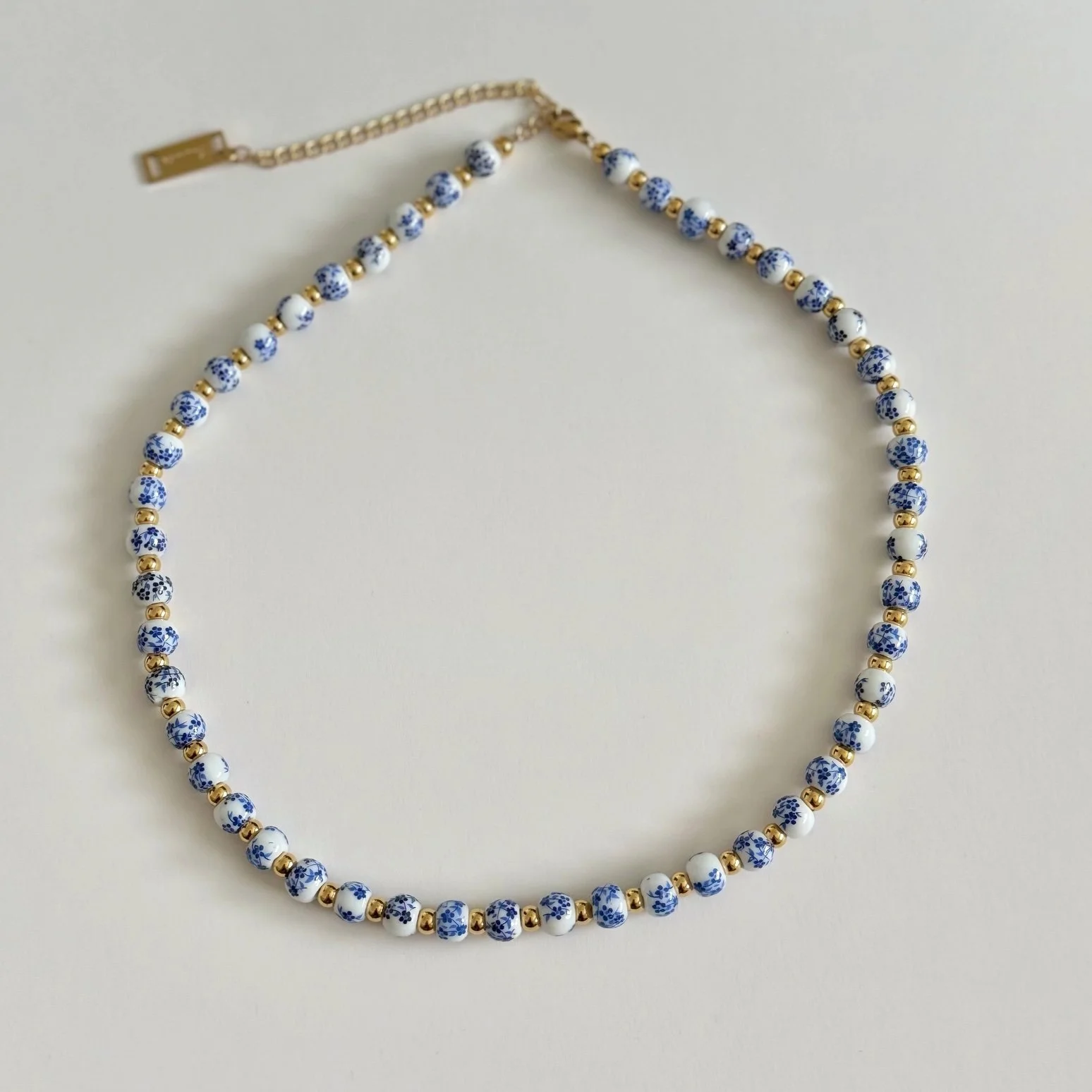 Lujain Beaded Necklace Blue