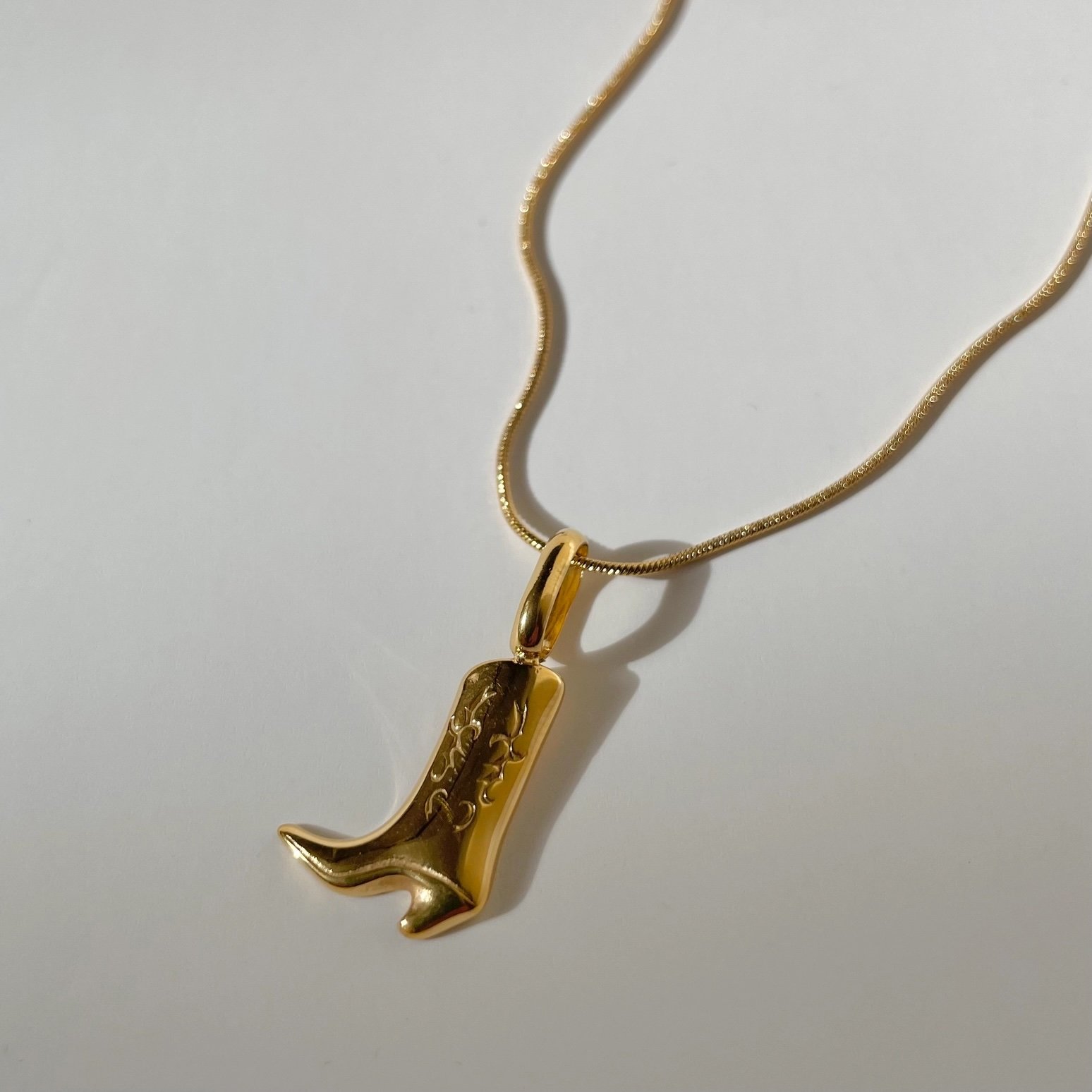 Gold Boot Necklace