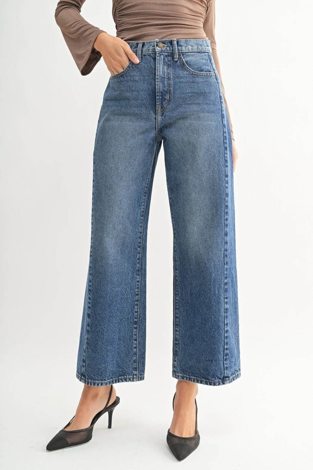 Barrel Jean Twist Dark Denim