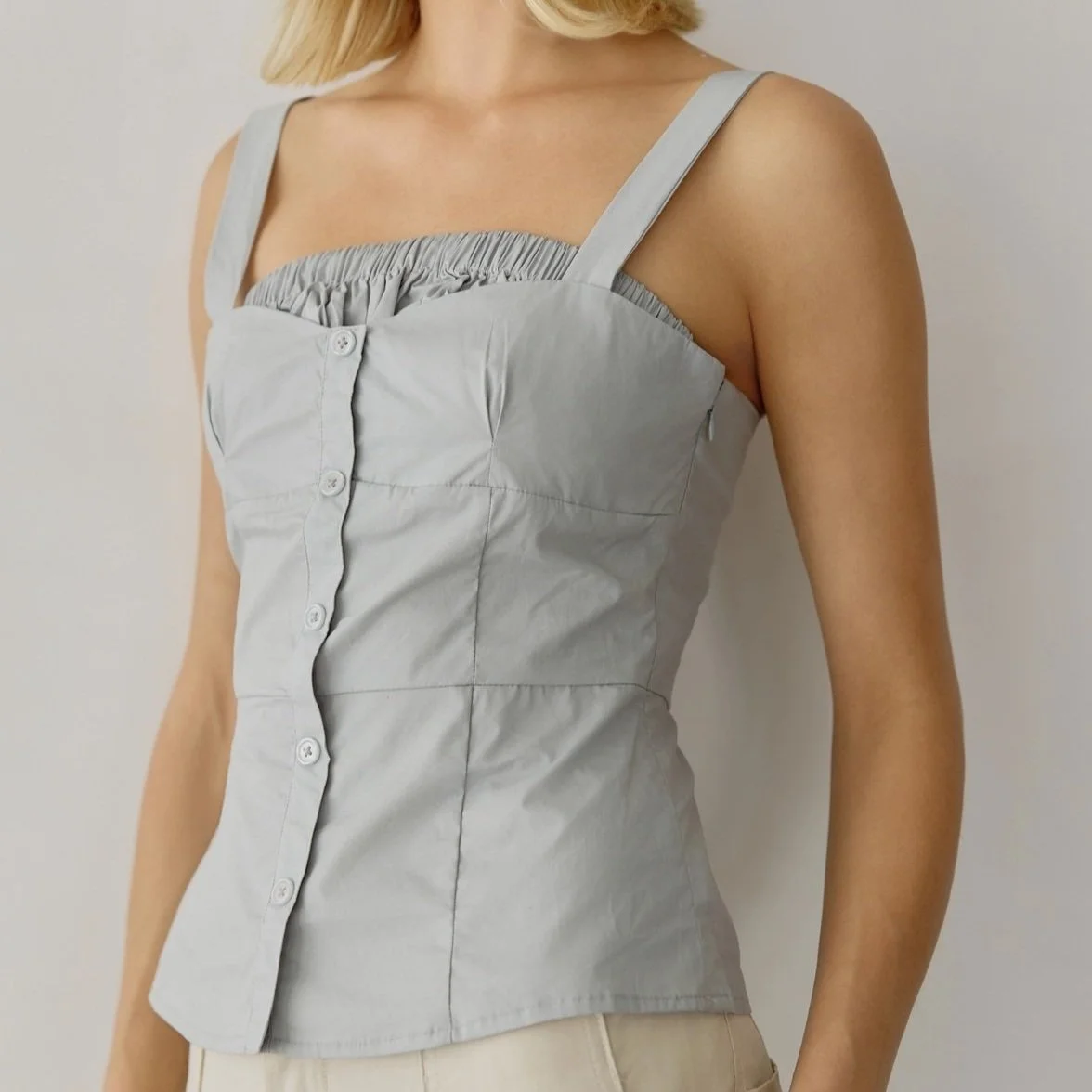 The Diana Bustier Top Light Blue