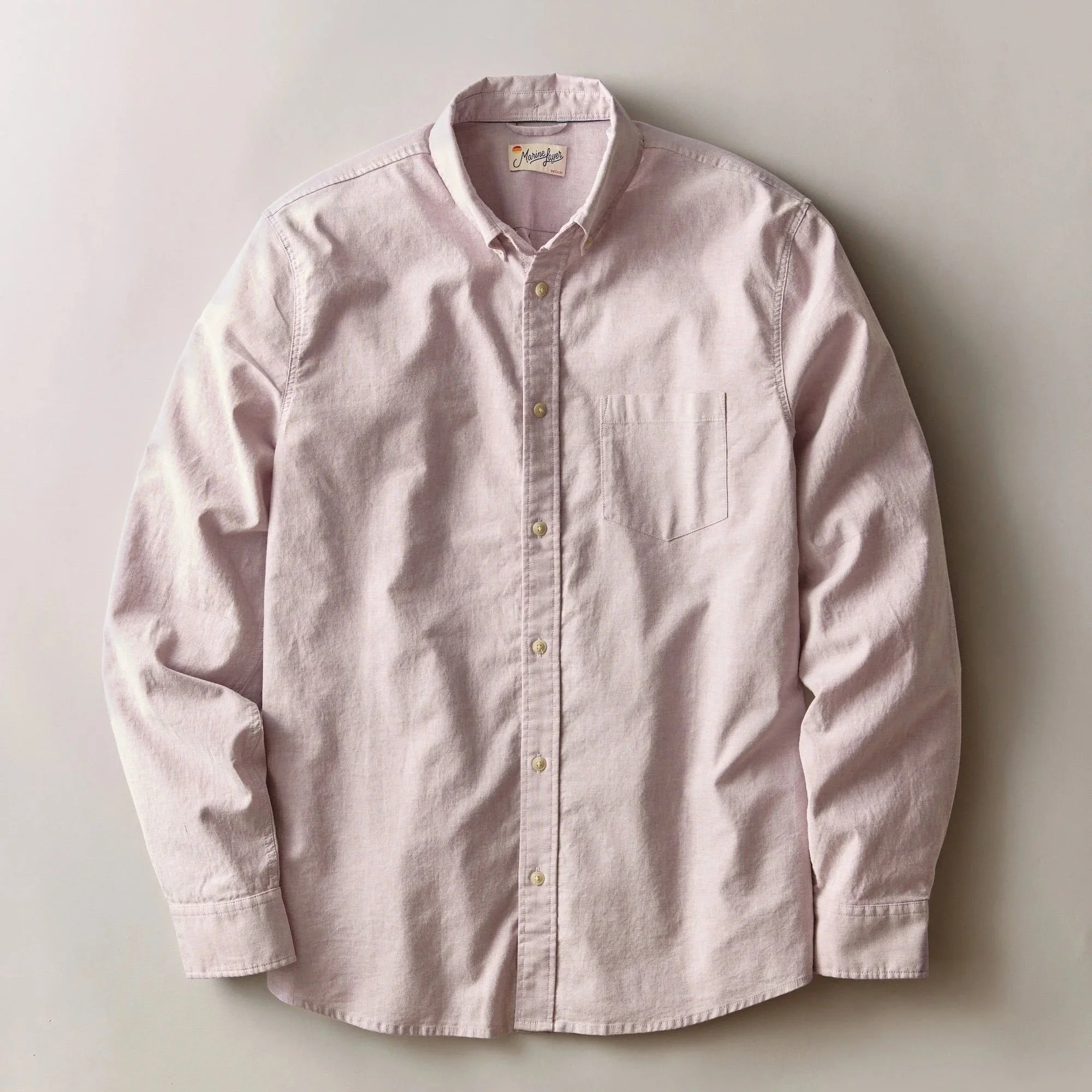 Marine Layer California Oxford Shirt Lavender