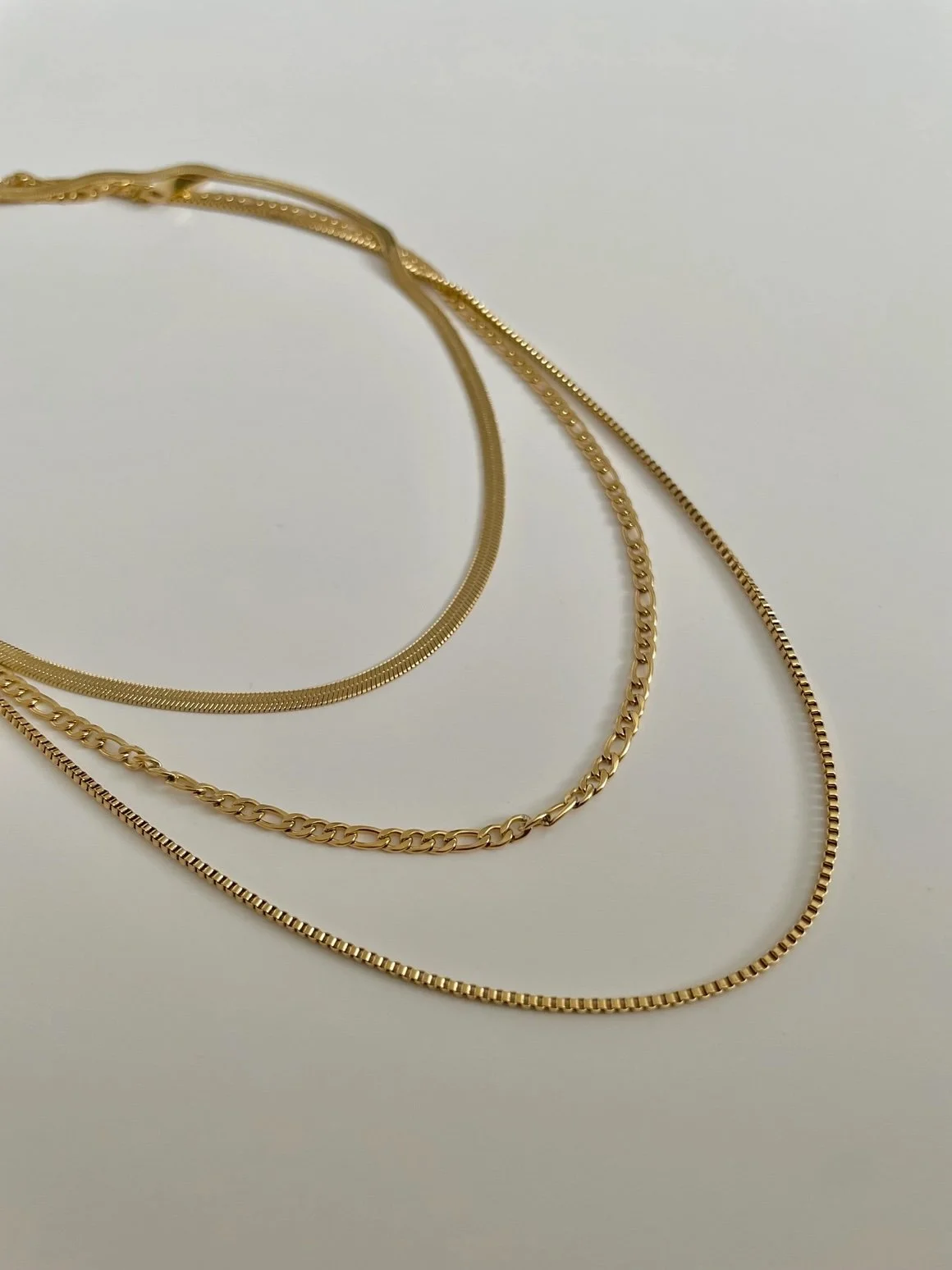 Shaylene Three Layer Necklace Gold