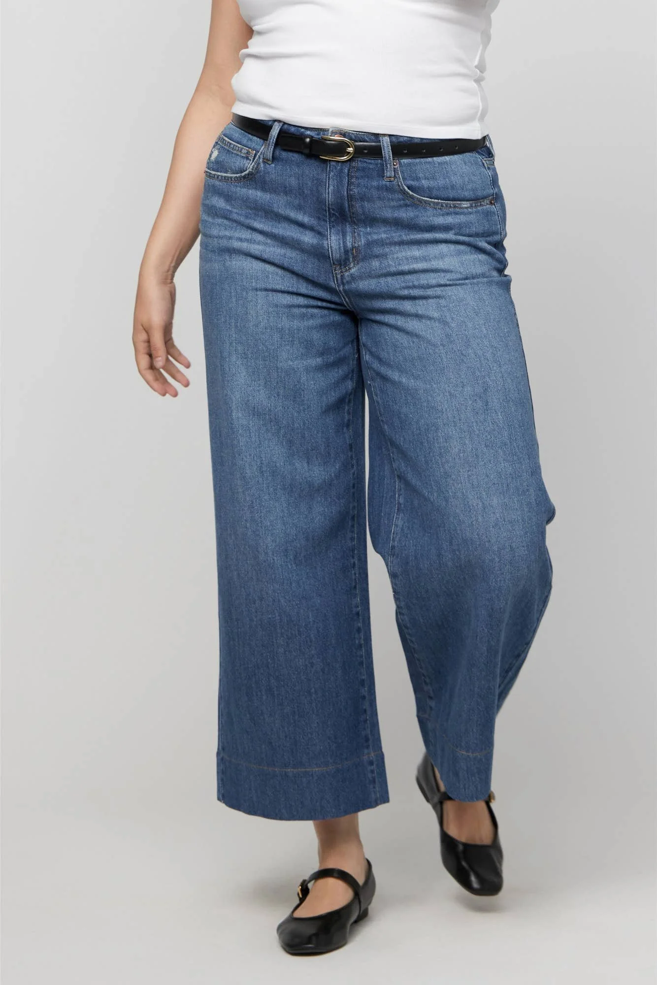 Dakota High Rise Cropped Wide Traditional Vintage Worn