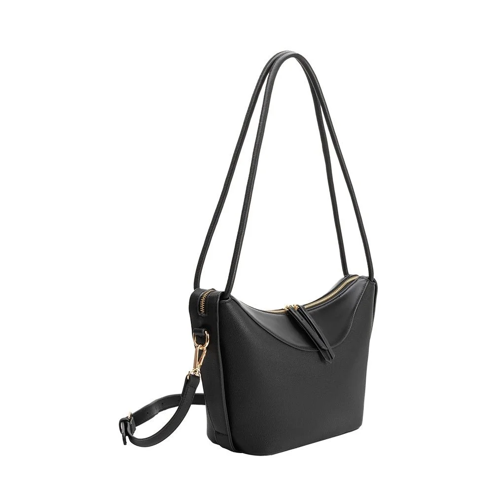 Wesley Vegan Shoulder Bag Black