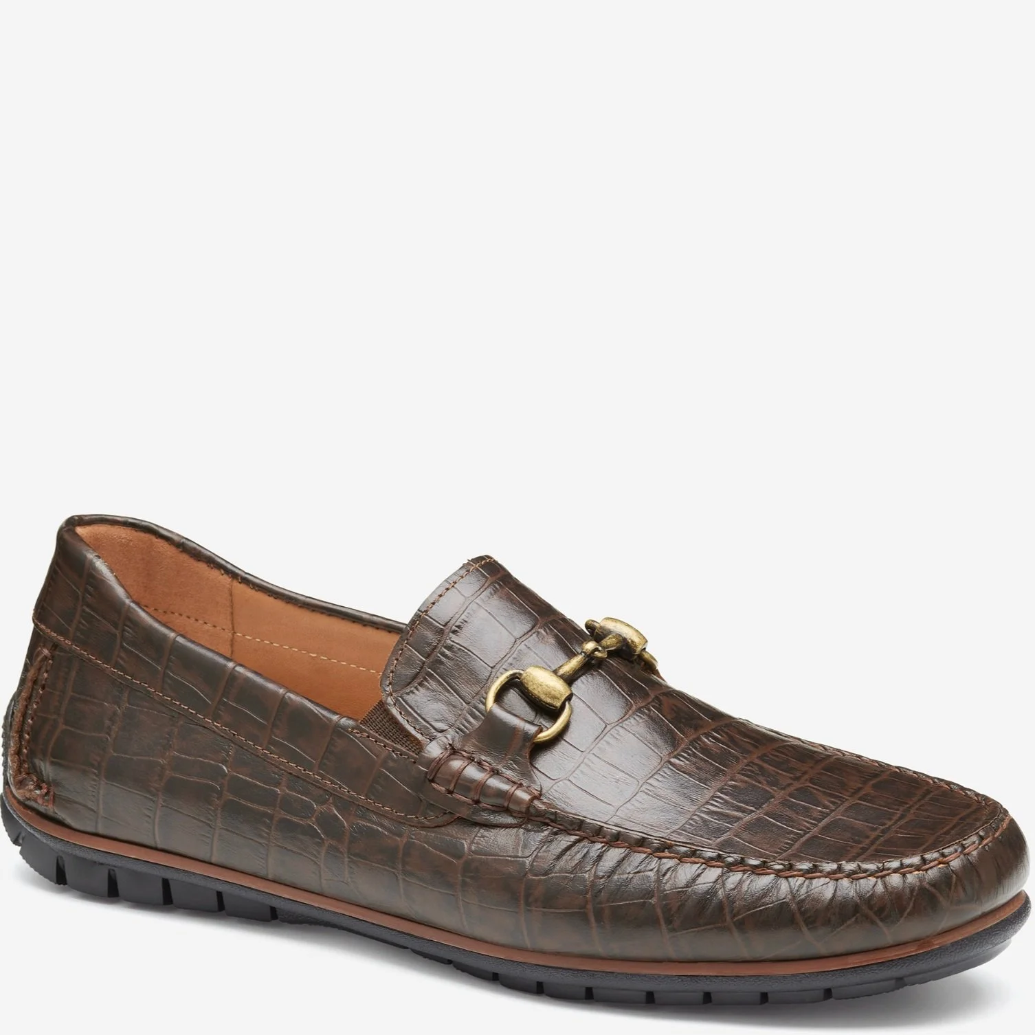 Johnston & Murphy Cort 2.0 Bit Loafer Dark Brown Croc