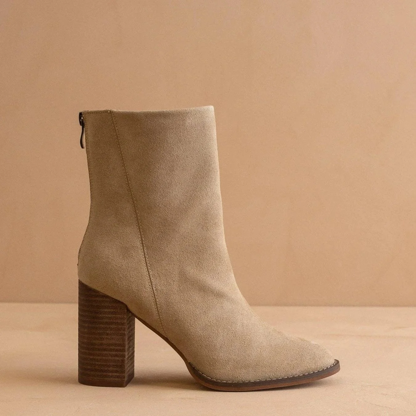 The Maxine Boot Khaki Suede
