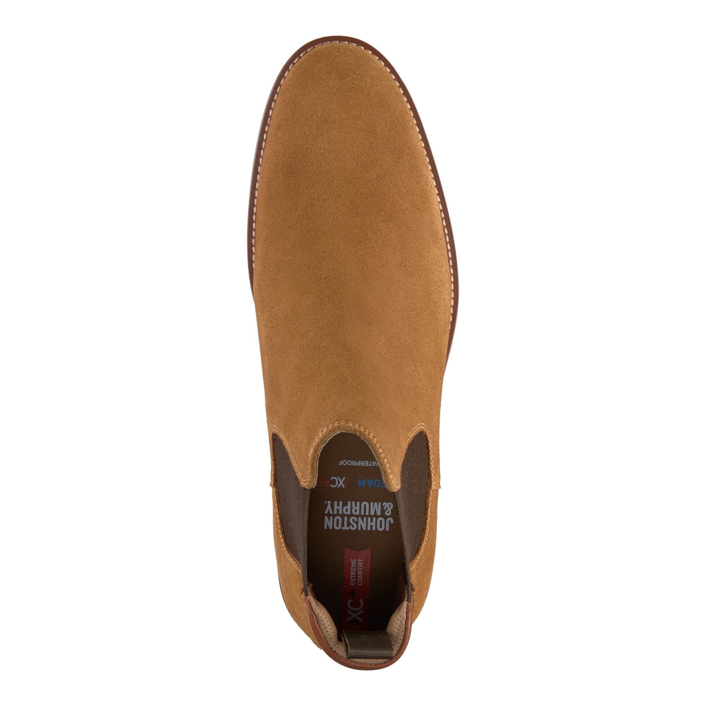 Johnston & Murphy XC+ Durham Chelsea Boot Snuff Waterproof Waxed Suede