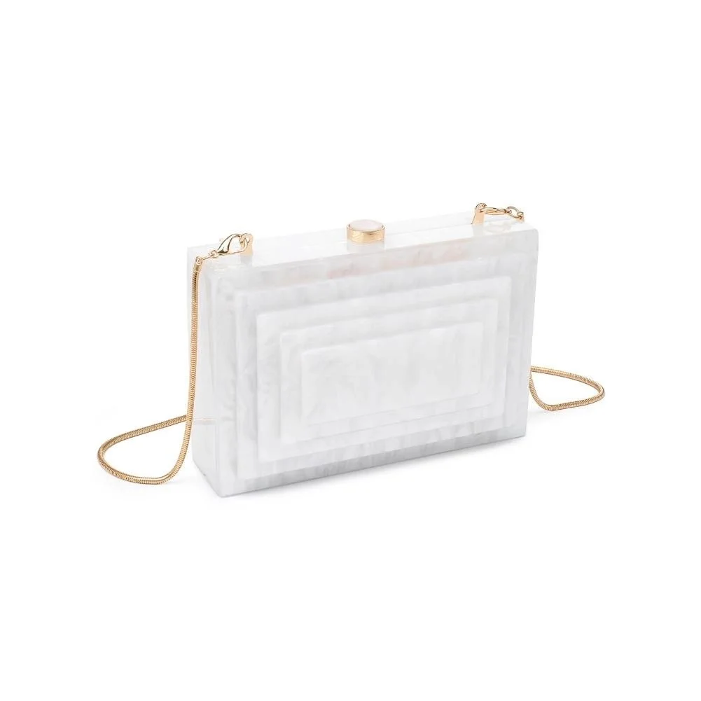 Molly Acrylic Evening Bag White