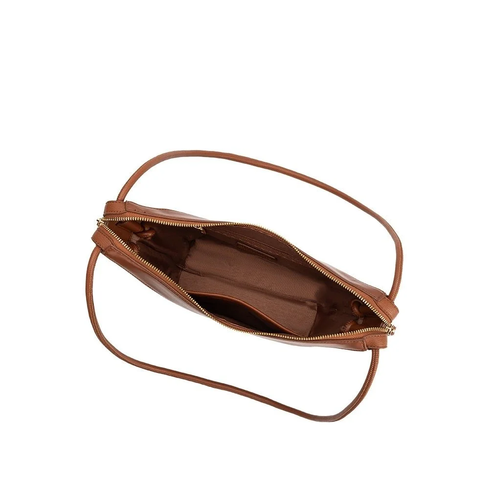 Wesley Vegan Shoulder Bag Saddle