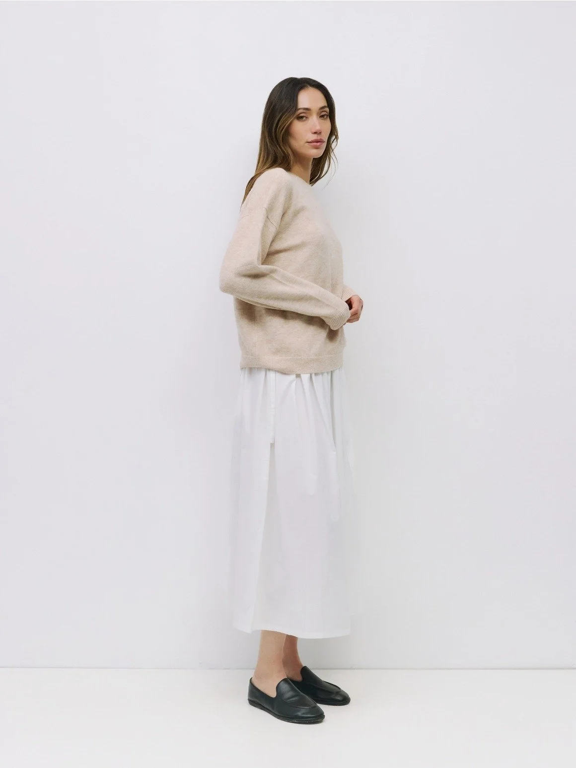 The Sutton Knit Sweater Beige