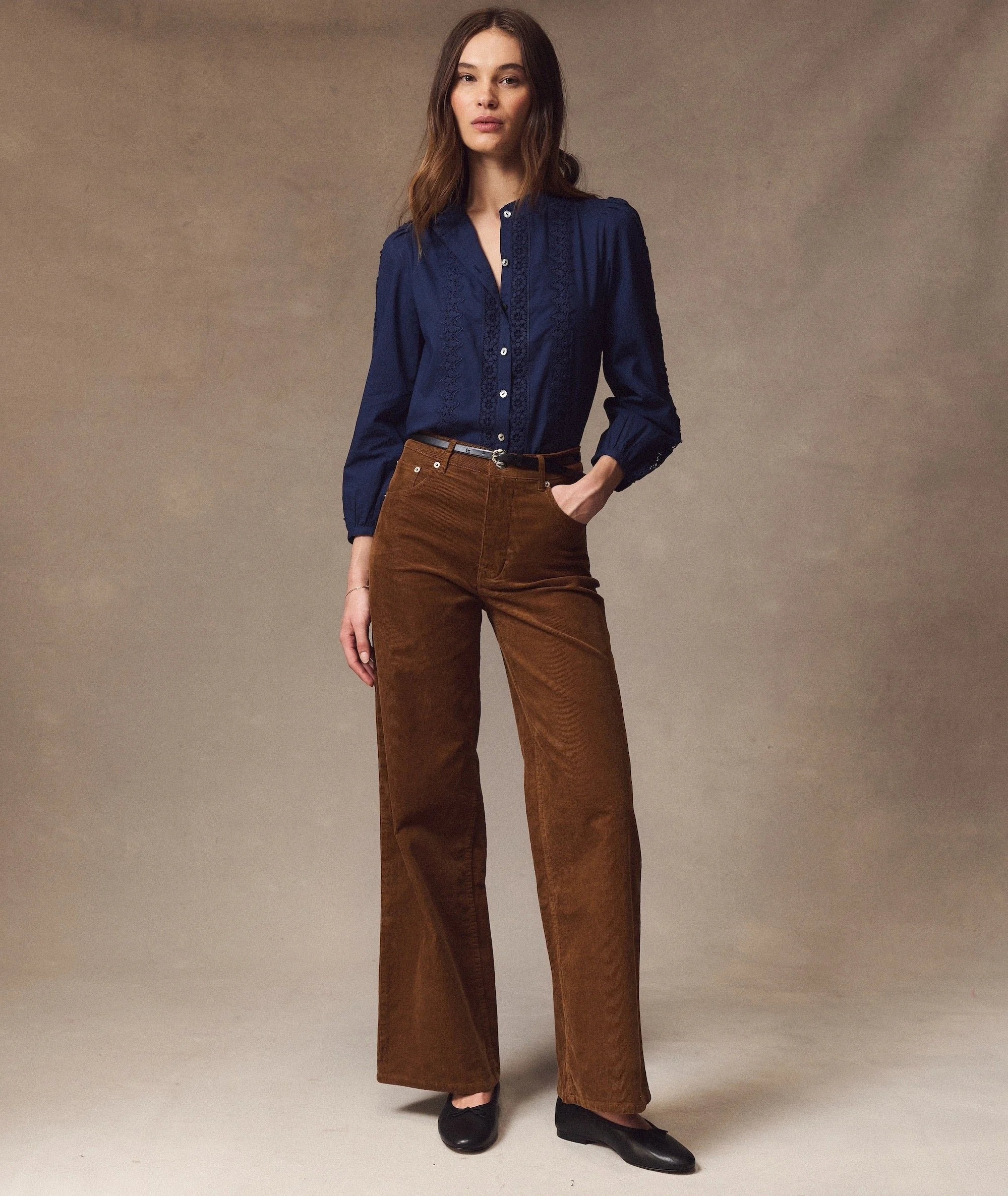 Marine Layer - Georgia Lace Blouse - Navy - 4.jpg