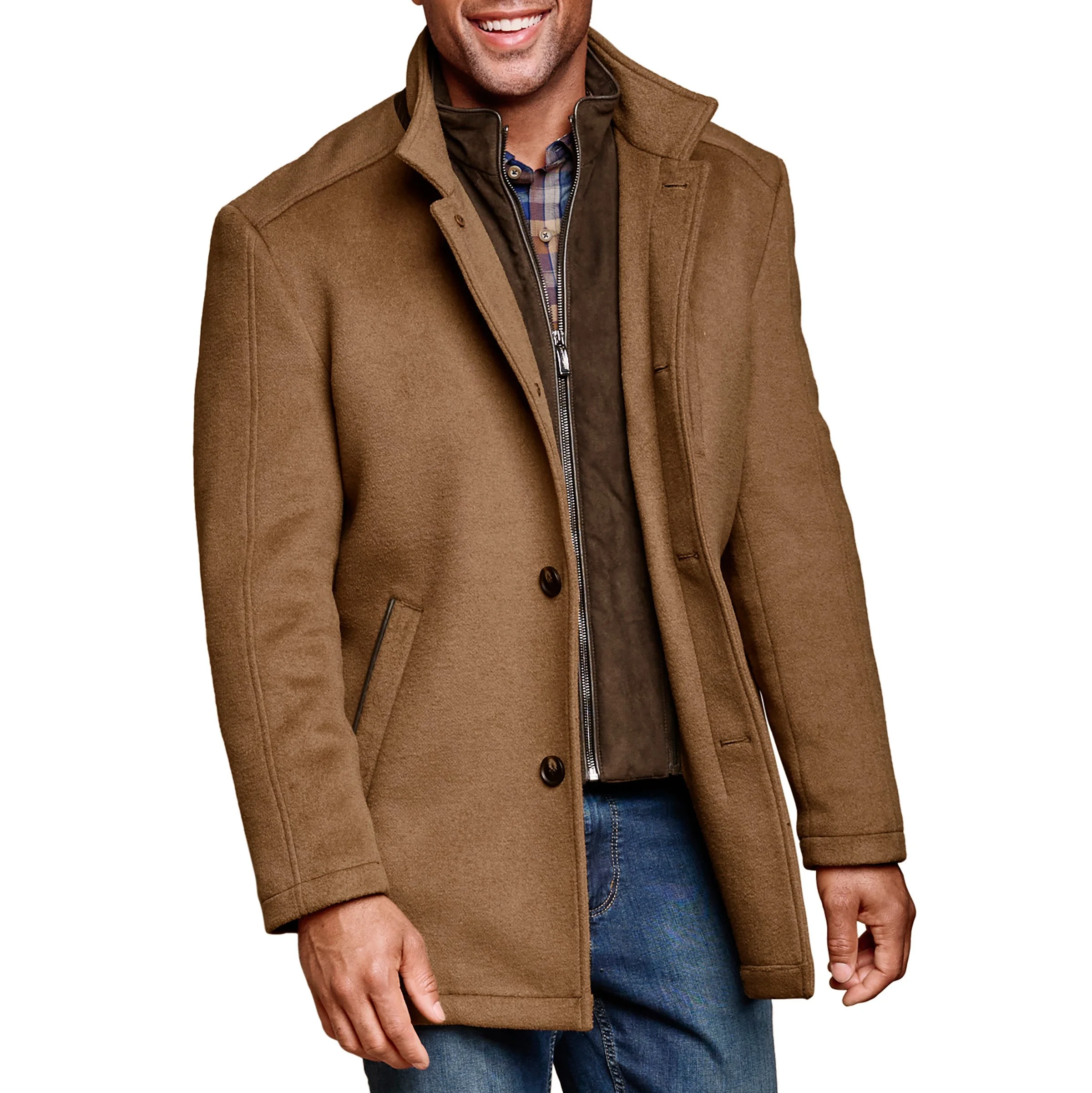 Johnston & Murphy Upton Car Coat Whiskey